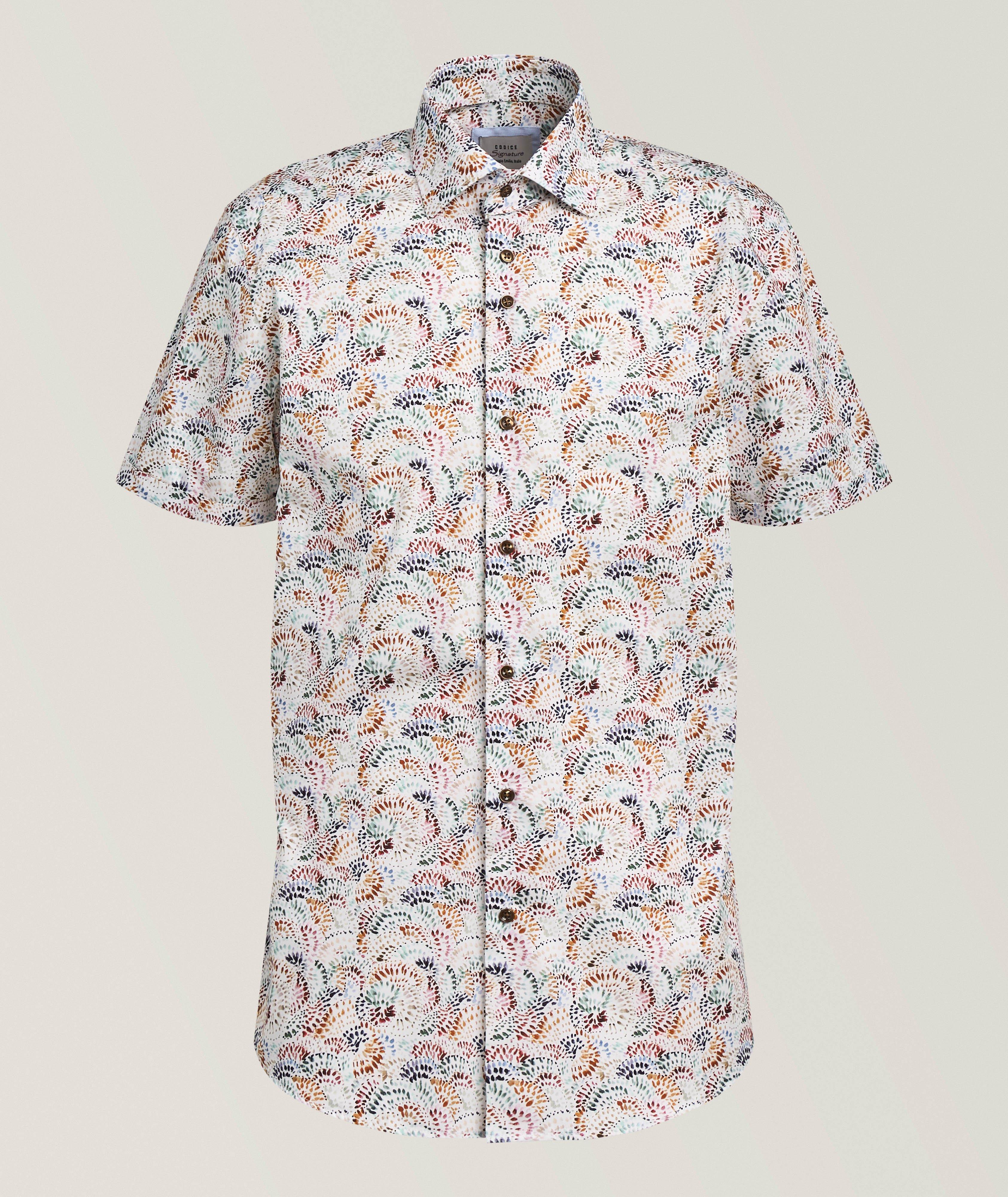Codice Multicolour Printed Cotton Shirt 