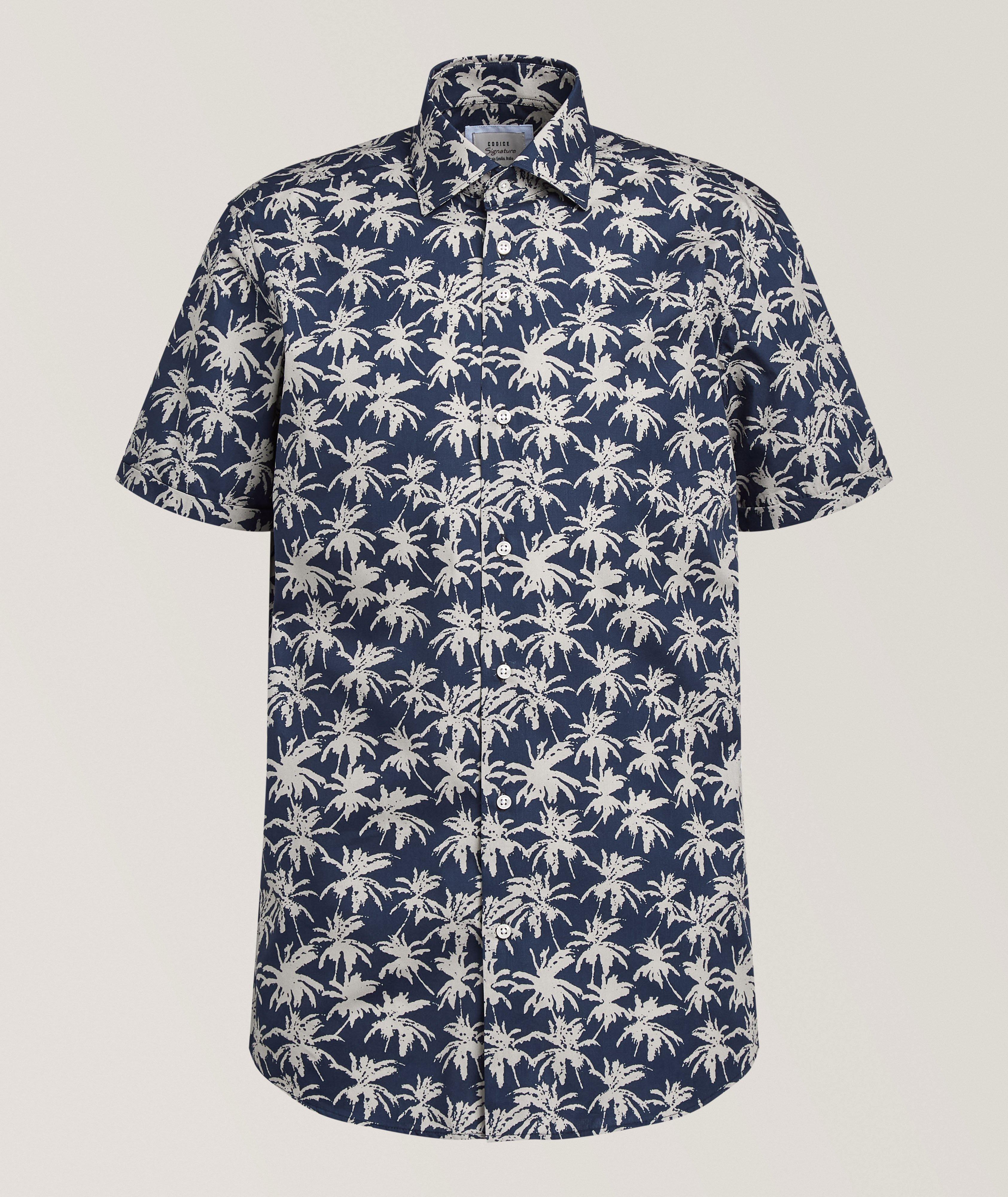 Codice Palm Tree-Print Cotton Shirt 