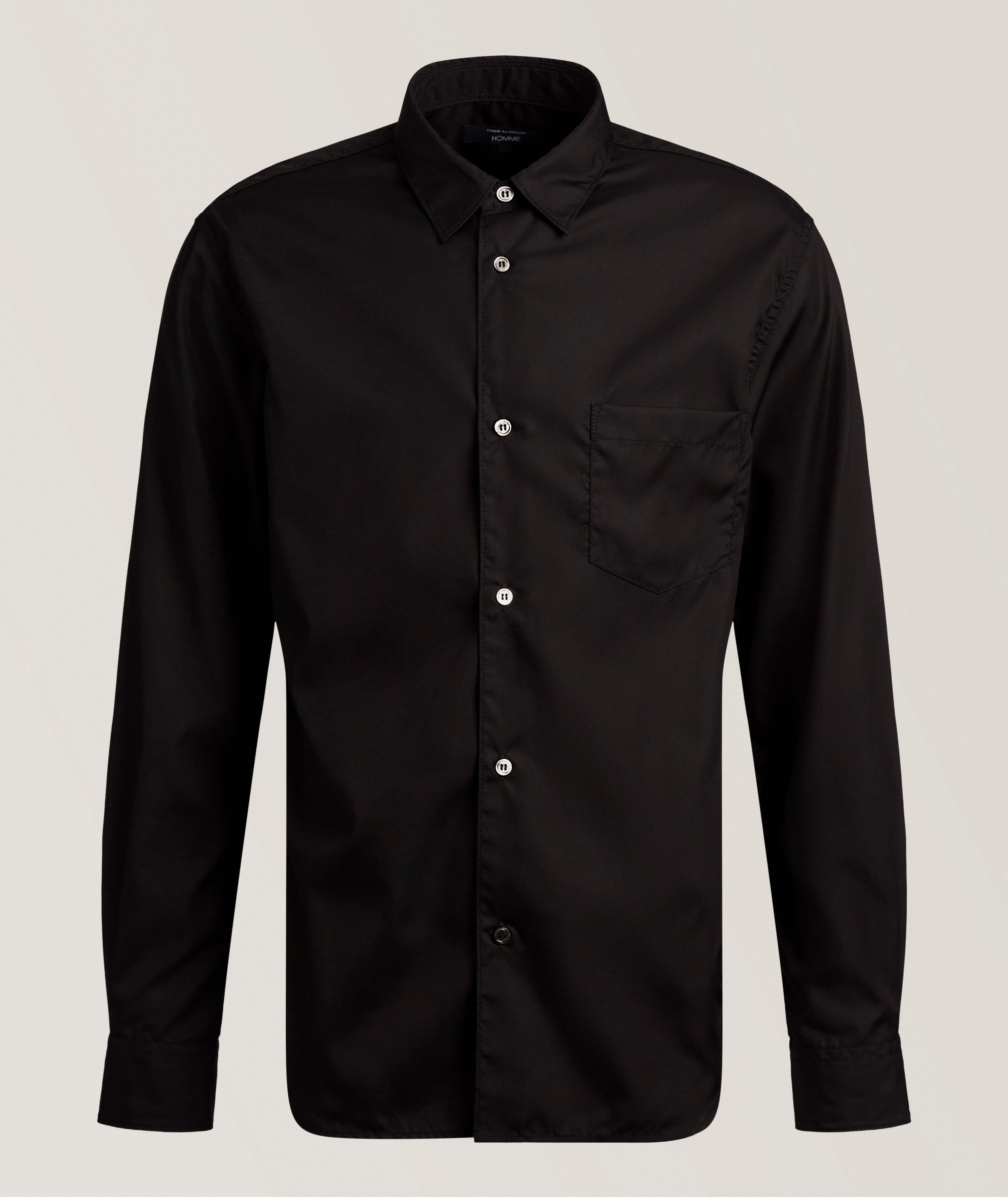 Comme des Garçons Homme Chemise Poche Coton Unie En Noir | Taille Homme TP