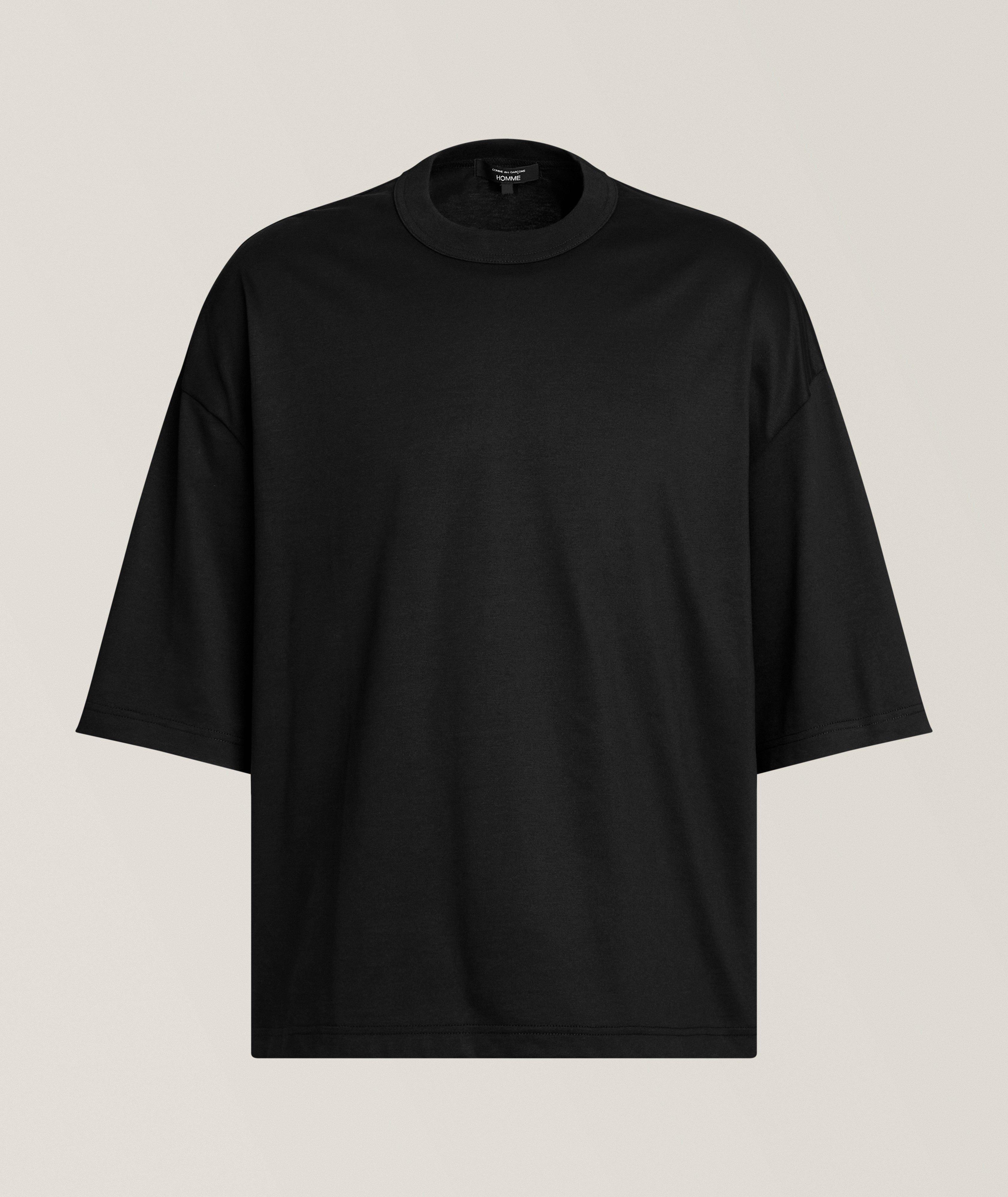 Comme des Garçons Homme T-Shirt Coton Brossé En Noir | Taille Homme TG