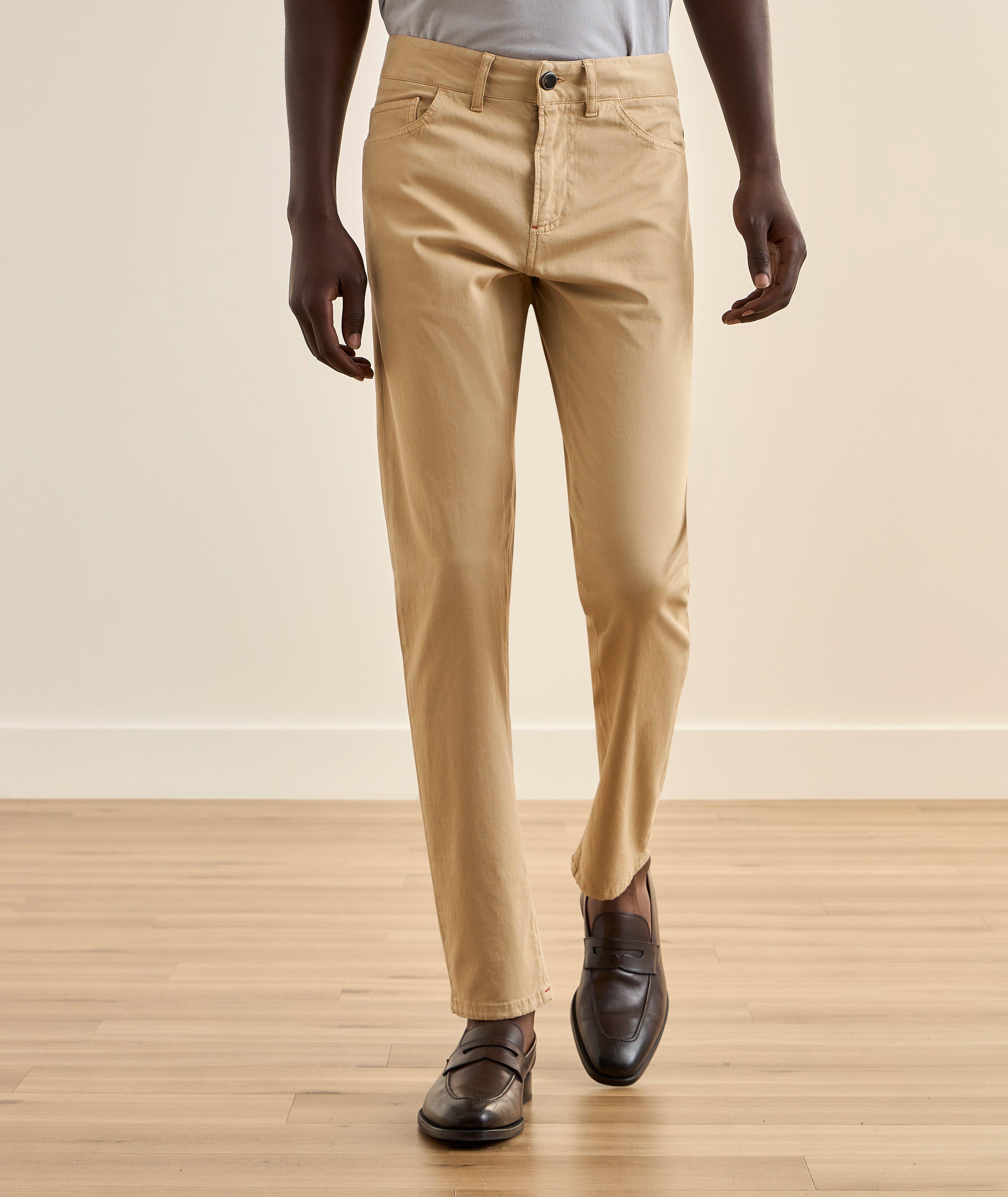 Stretch Cotton-Cashmere Five-Pocket Pants image 1