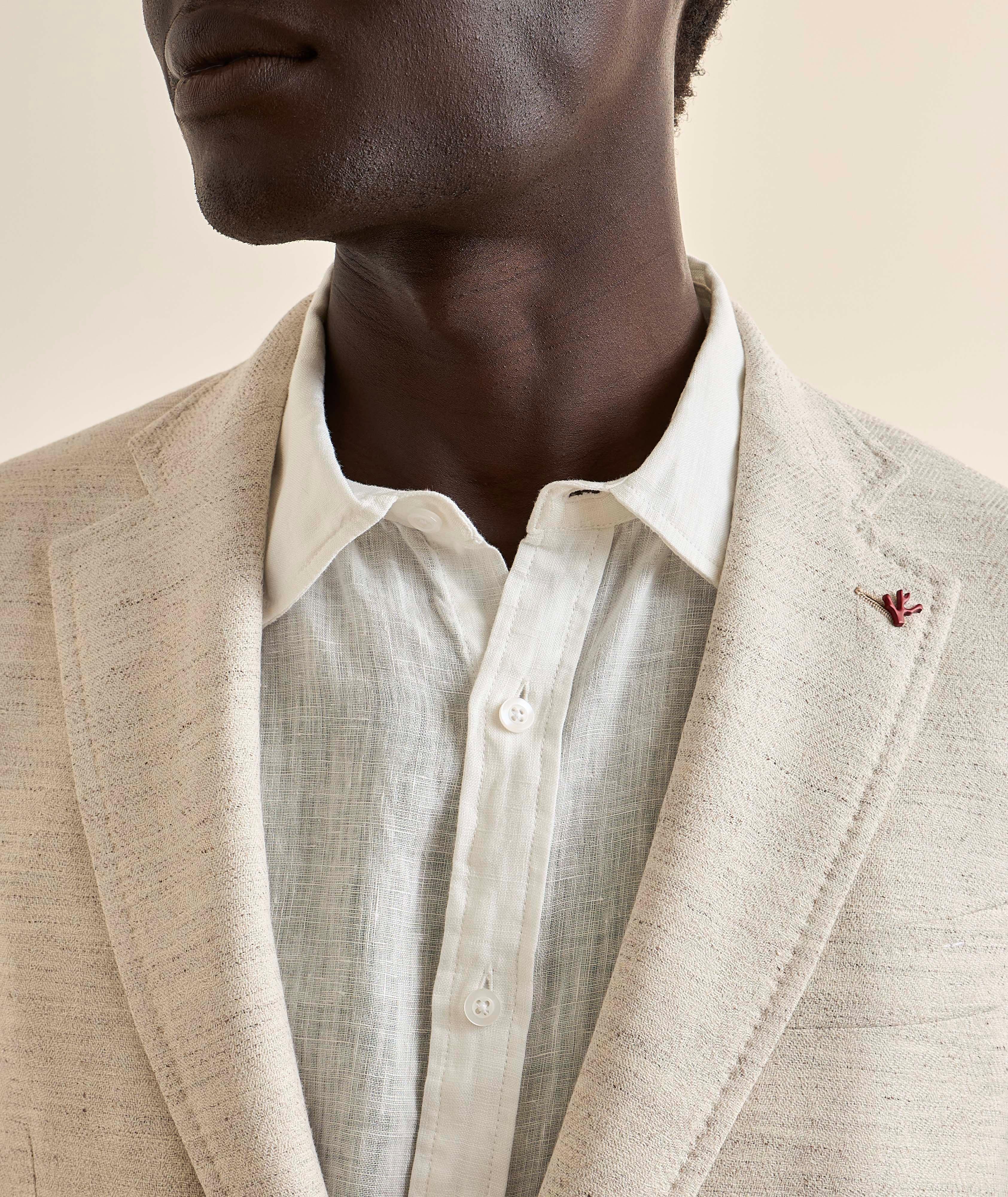 Veston sport lin-laine texturé image 3