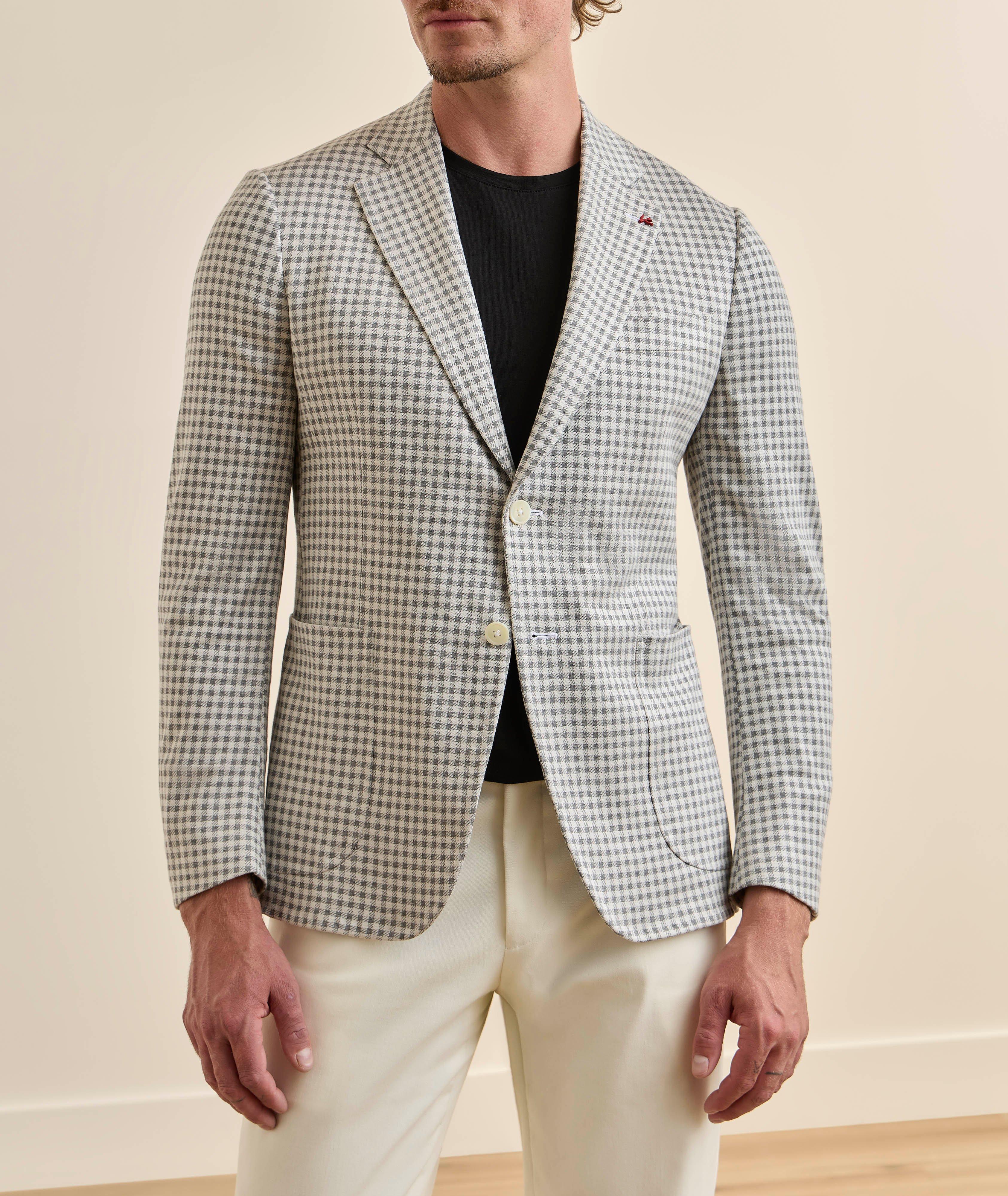 Veston sport coton-soie pied-de-poule image 1