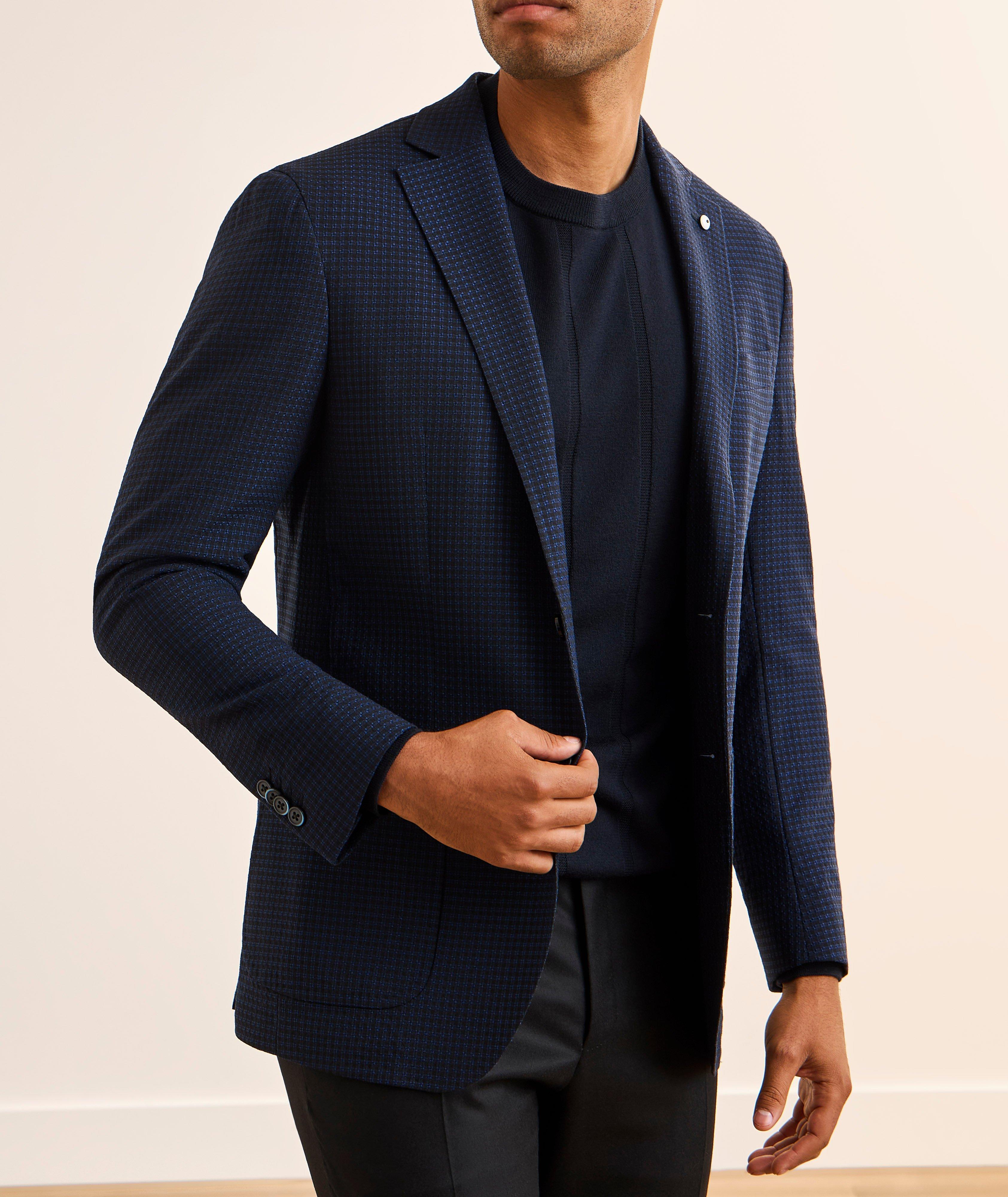 Veston sport laine-mélange quadrillé tissée image 1