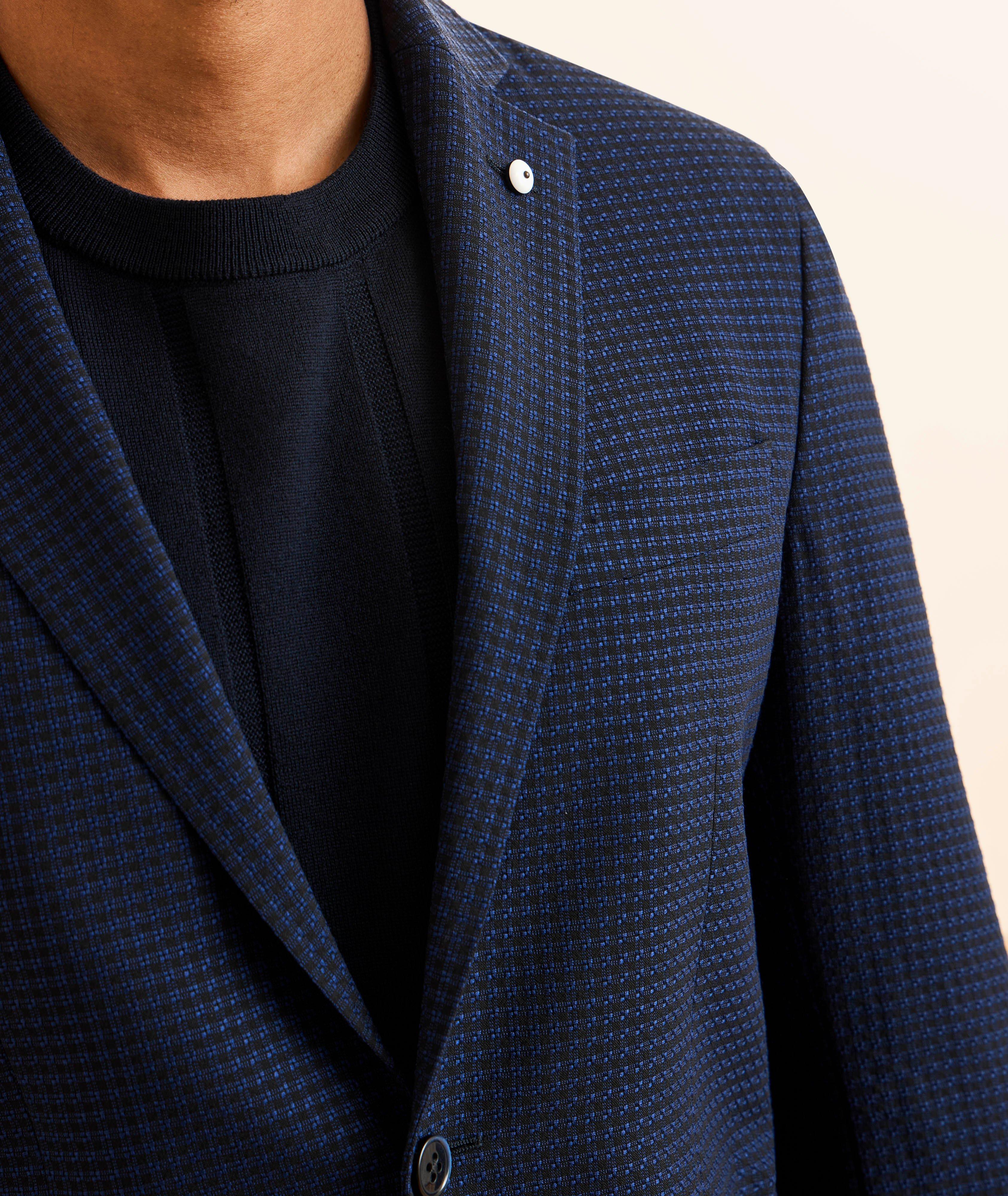 Veston sport laine-mélange quadrillé tissée image 3