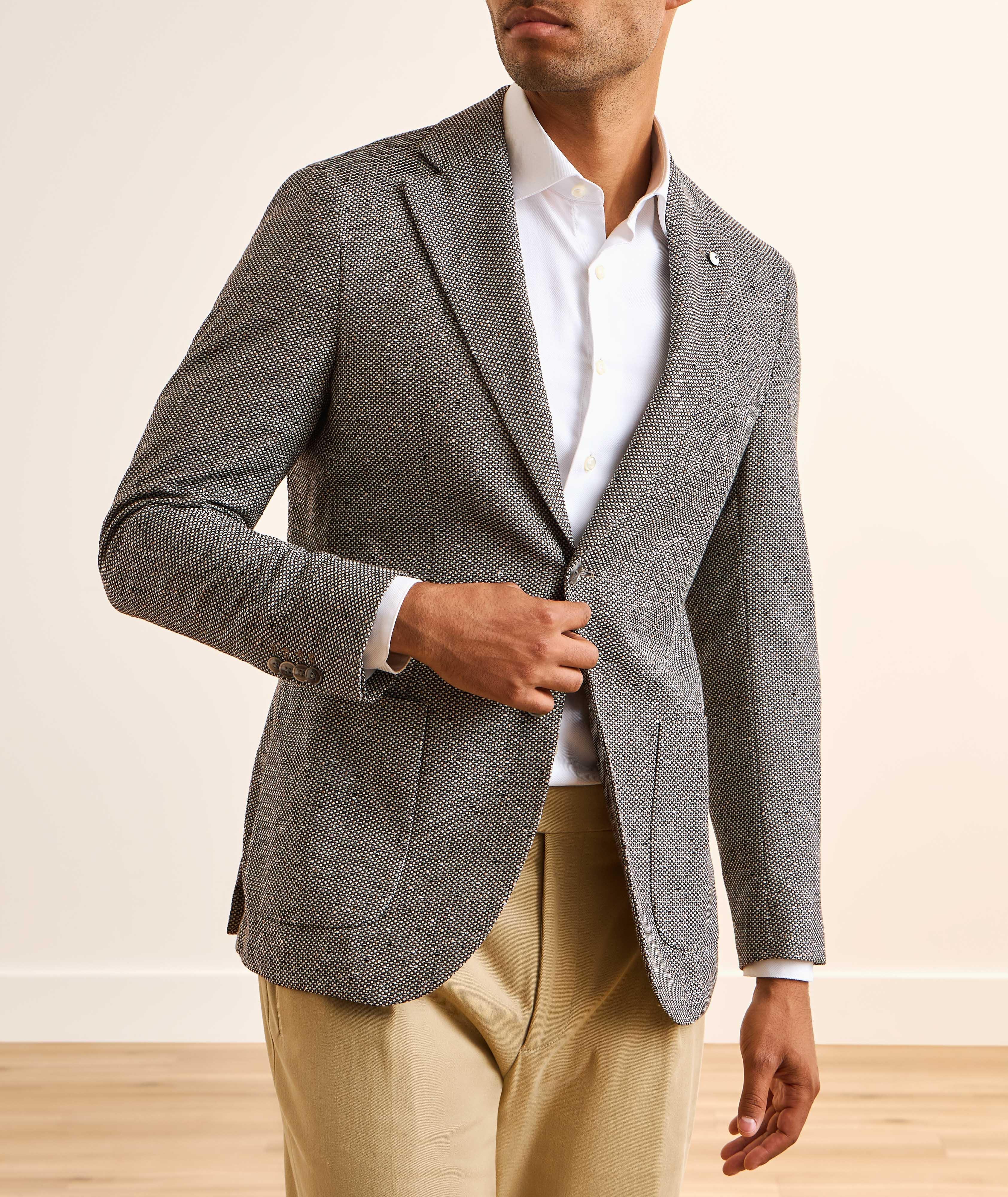 Veston sport coton-laine œil-de-perdrix image 1