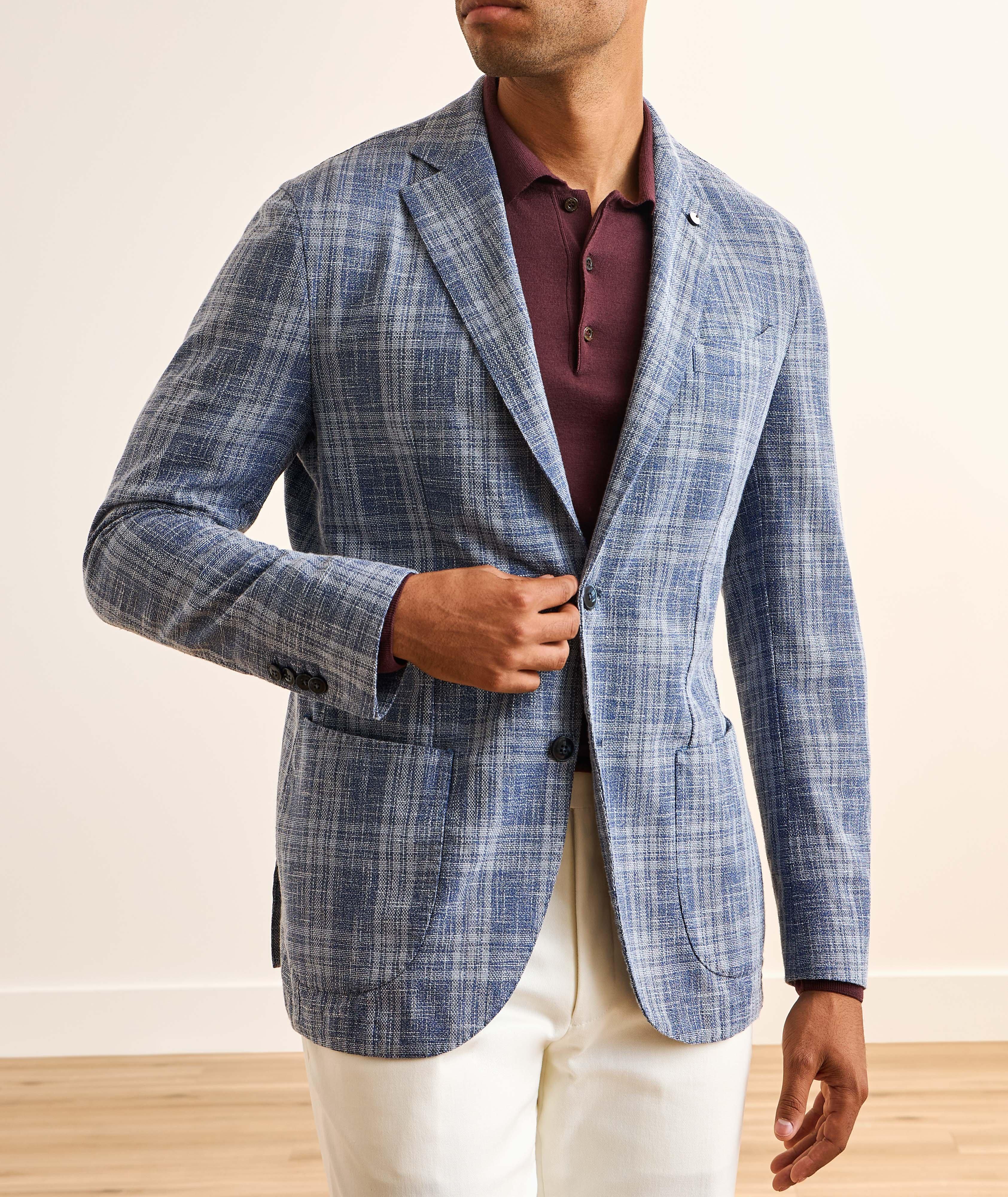 Veston sport coton quadrillé image 1