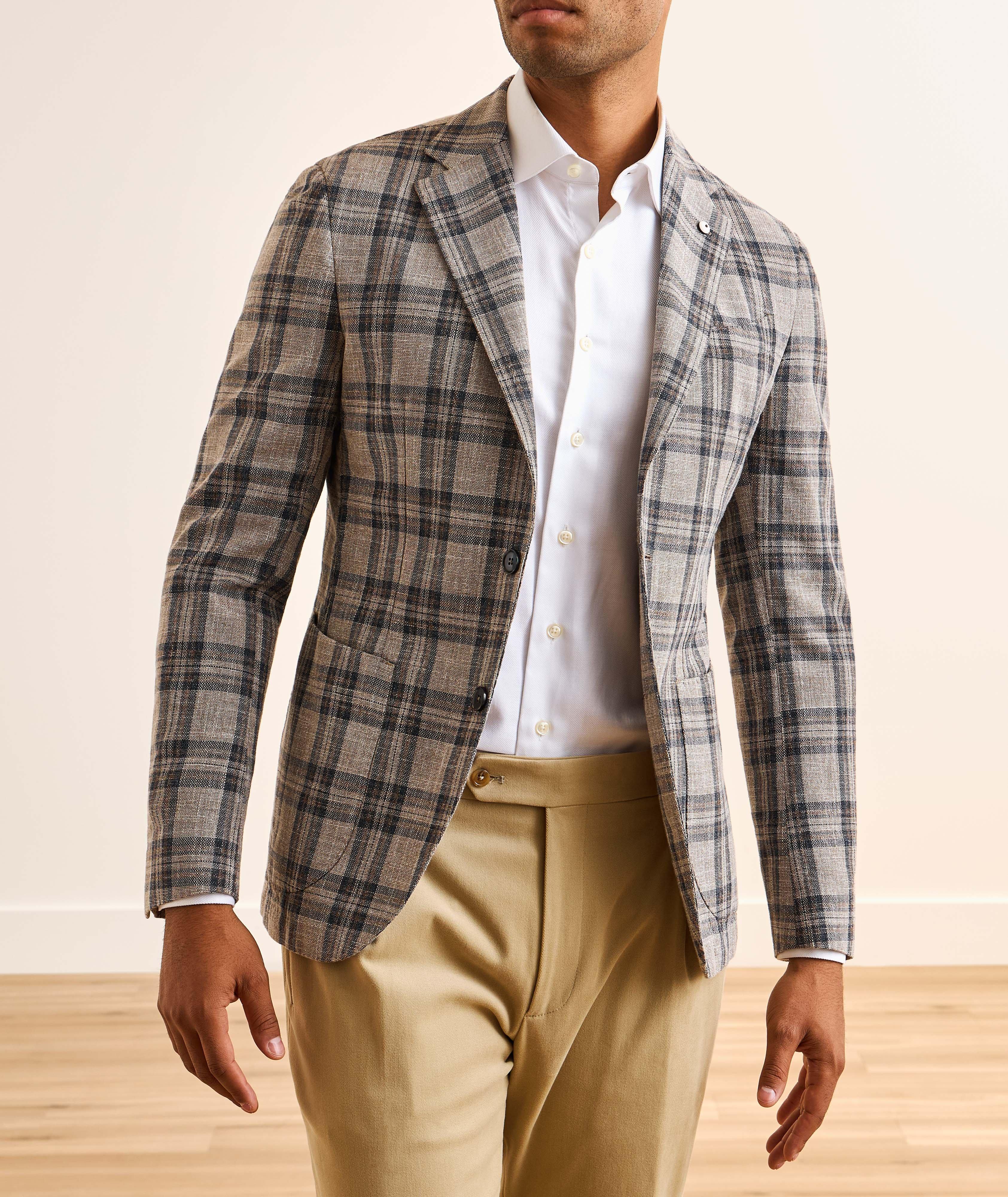 Veston sport coton quadrillé image 1