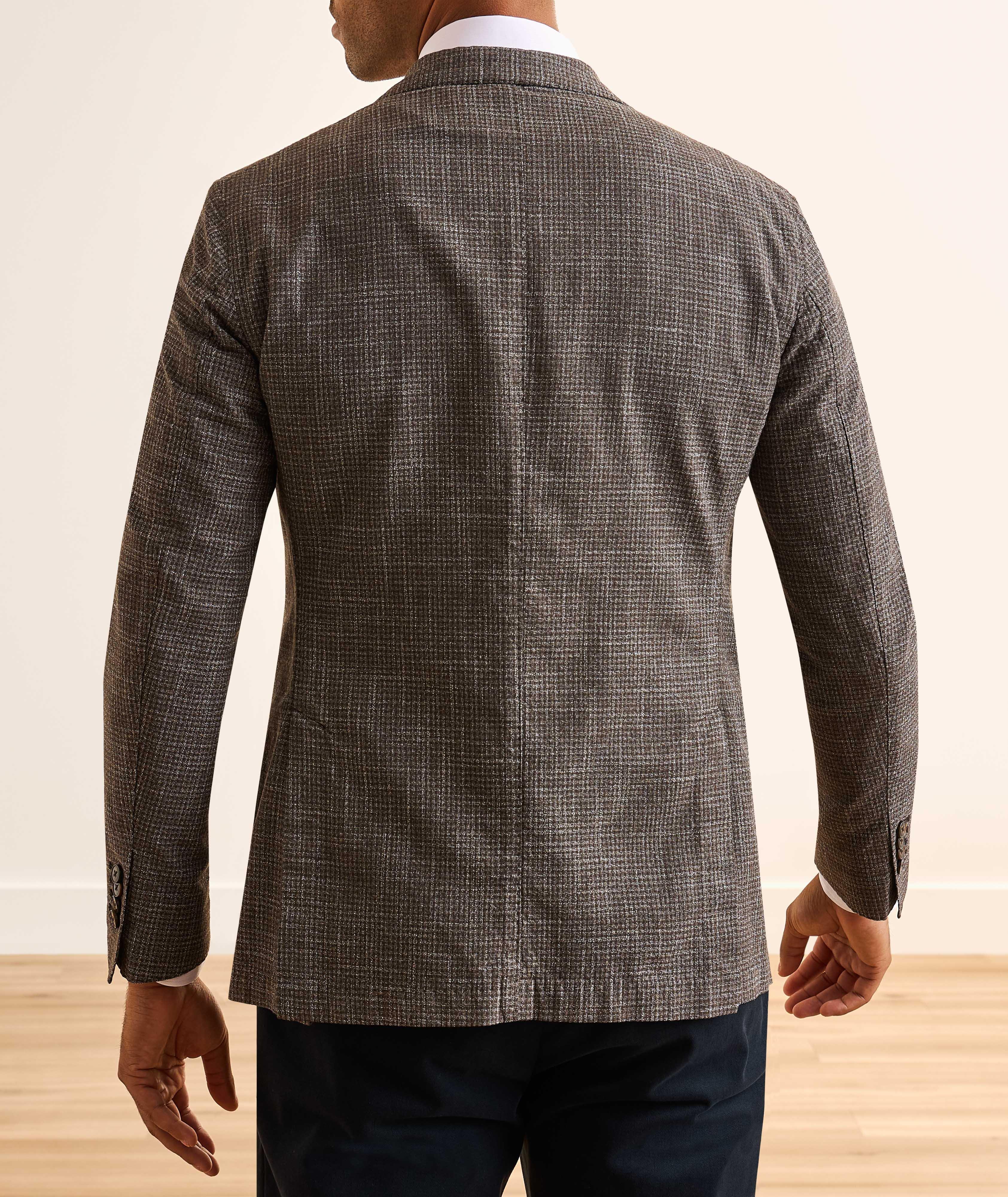 Veston sport coton-mélange micro-quadrillé image 2