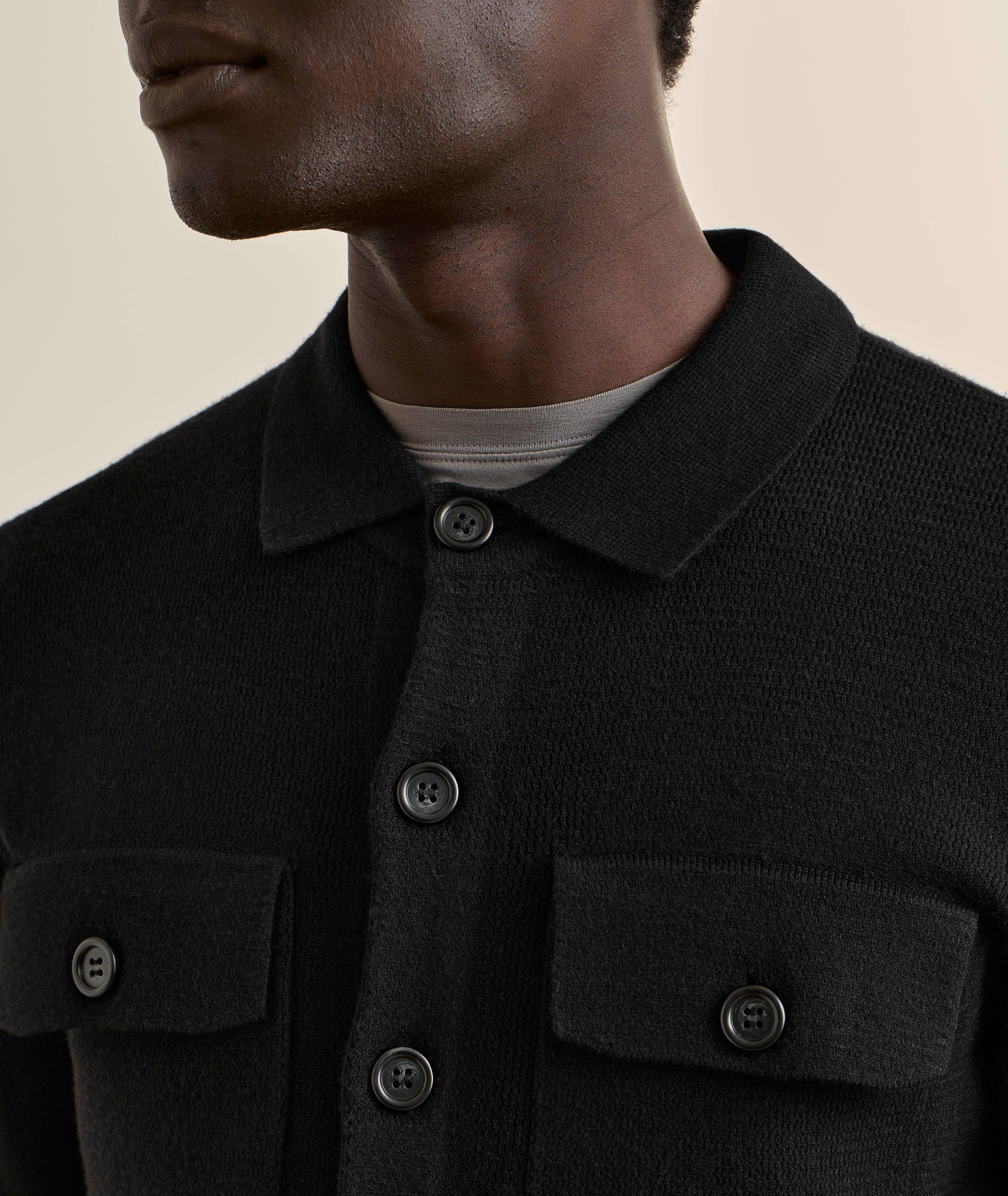Knit Full-Button Overshirt  image 3