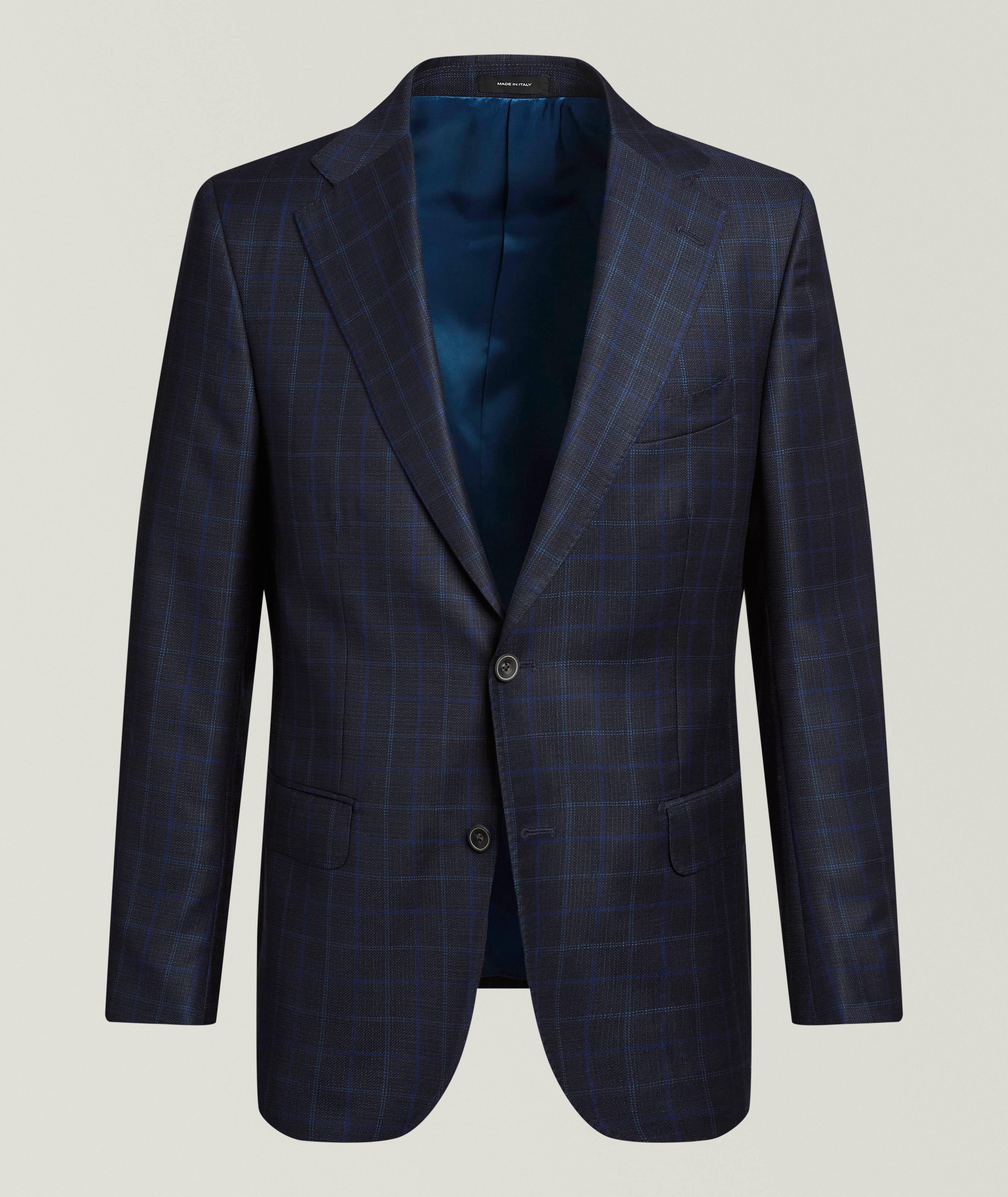 Harry Rosen Veston sport laine vierge carreaux fenêtre Bowie