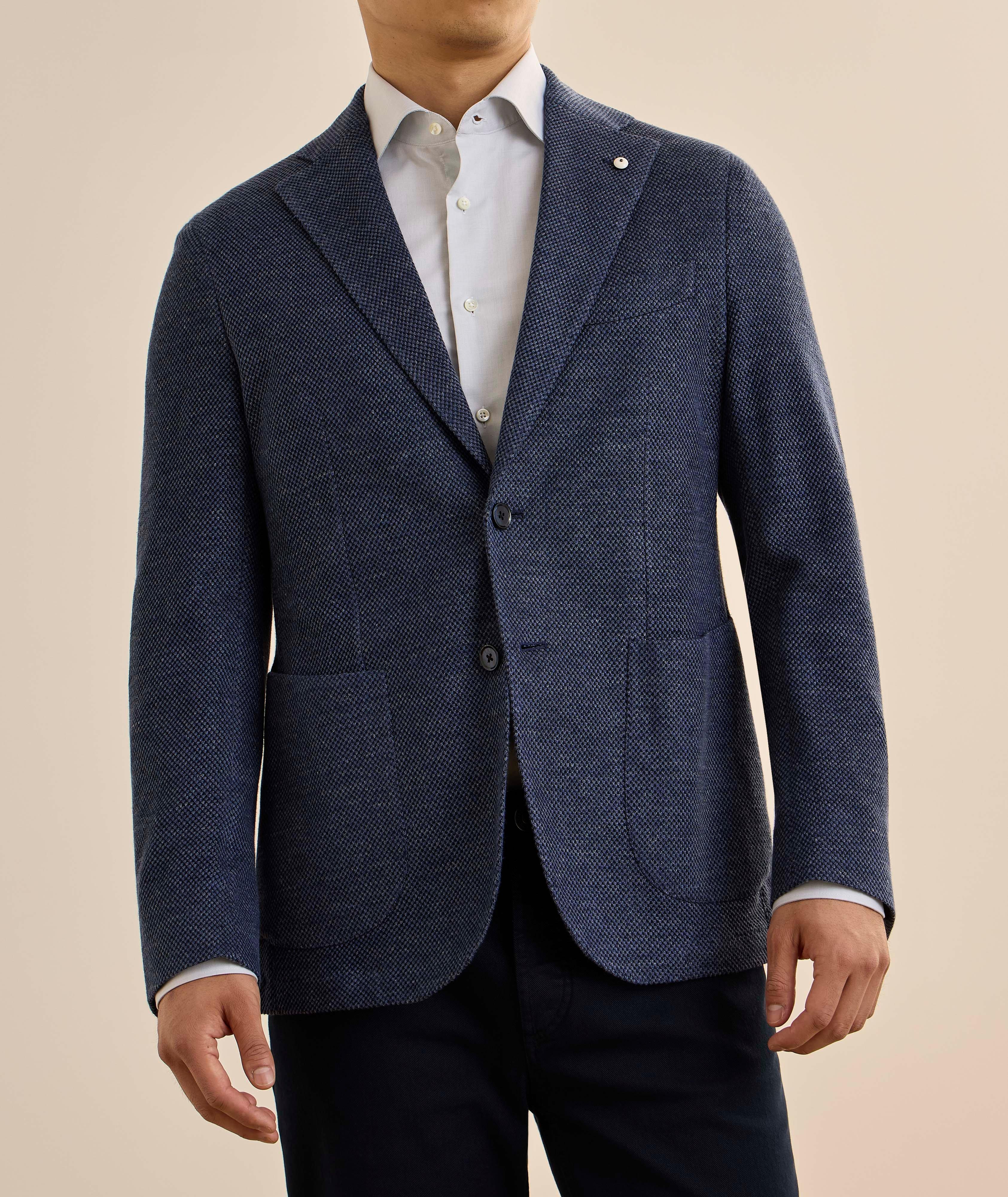 Veston sport coton-lin tissé image 1