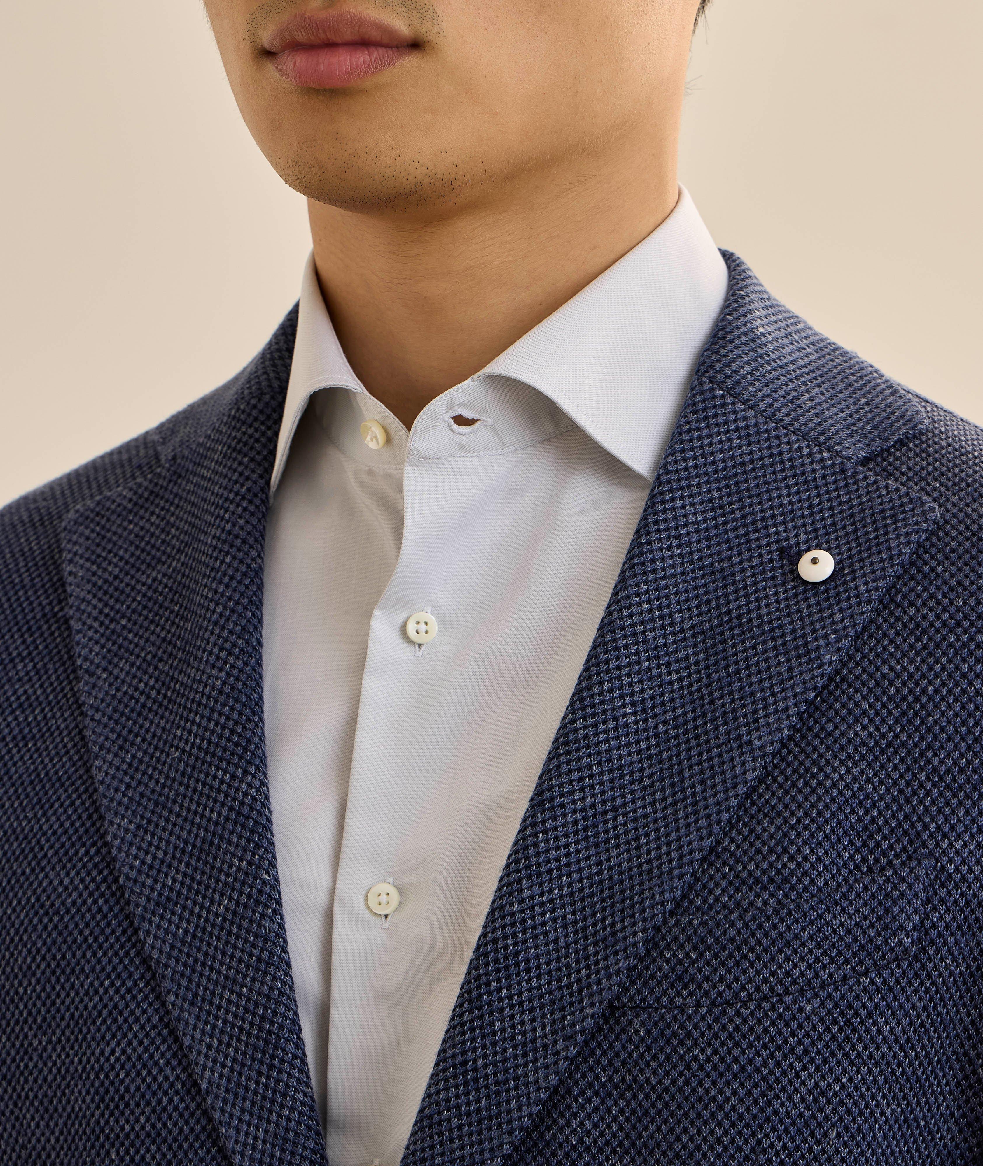Veston sport coton-lin tissé image 3