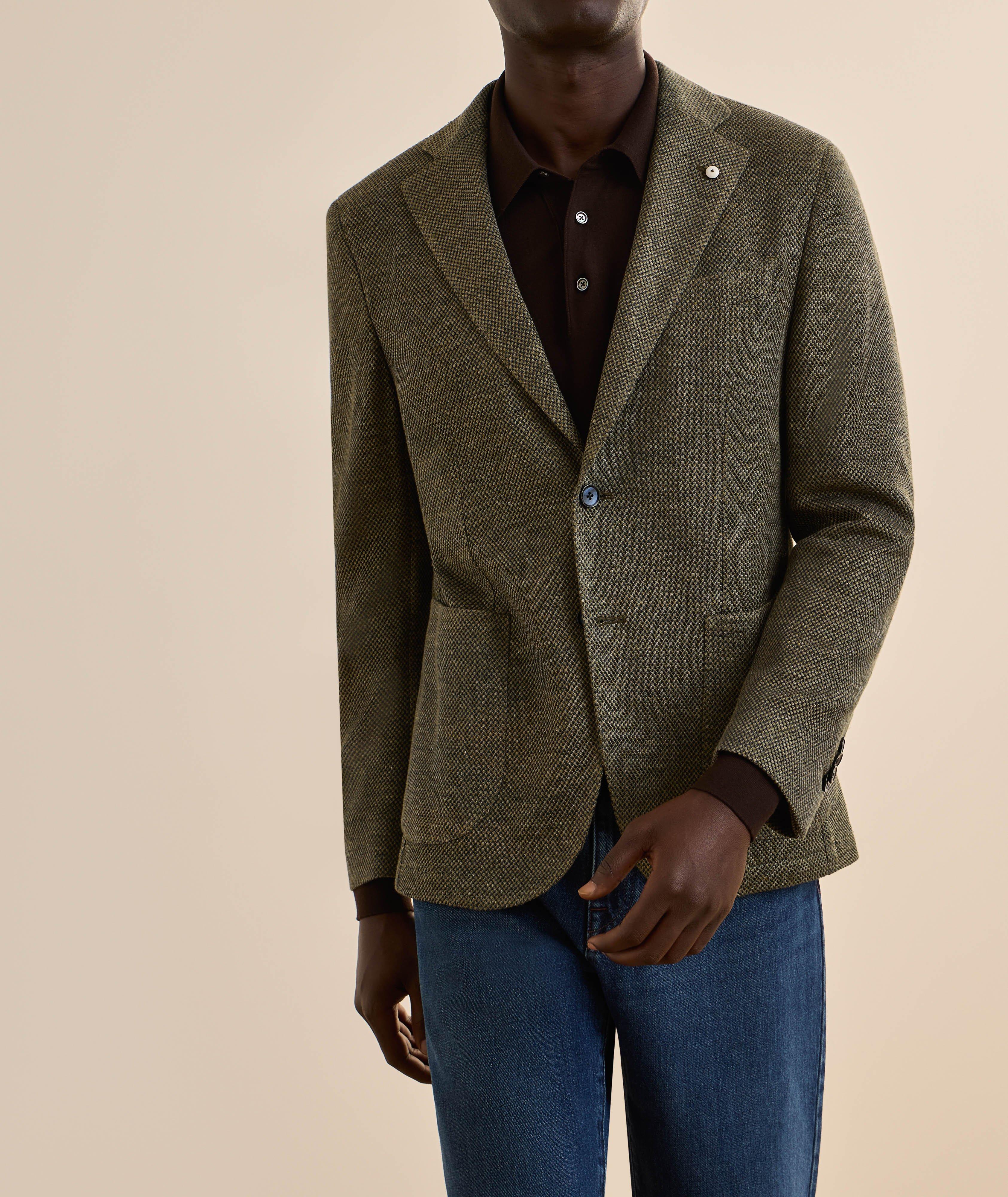 Veston sport coton-lin tissé image 1