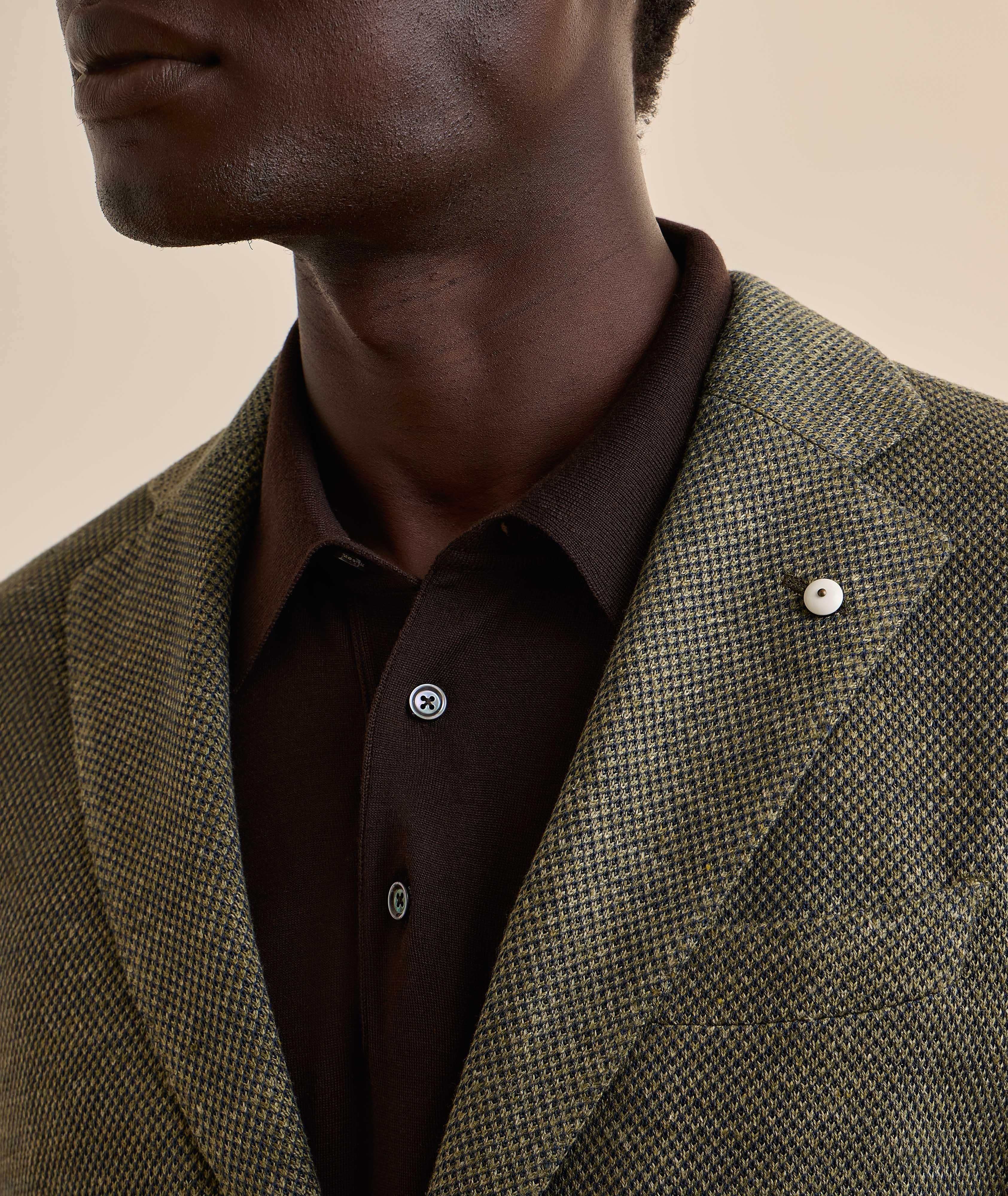 Veston sport coton-lin tissé image 3