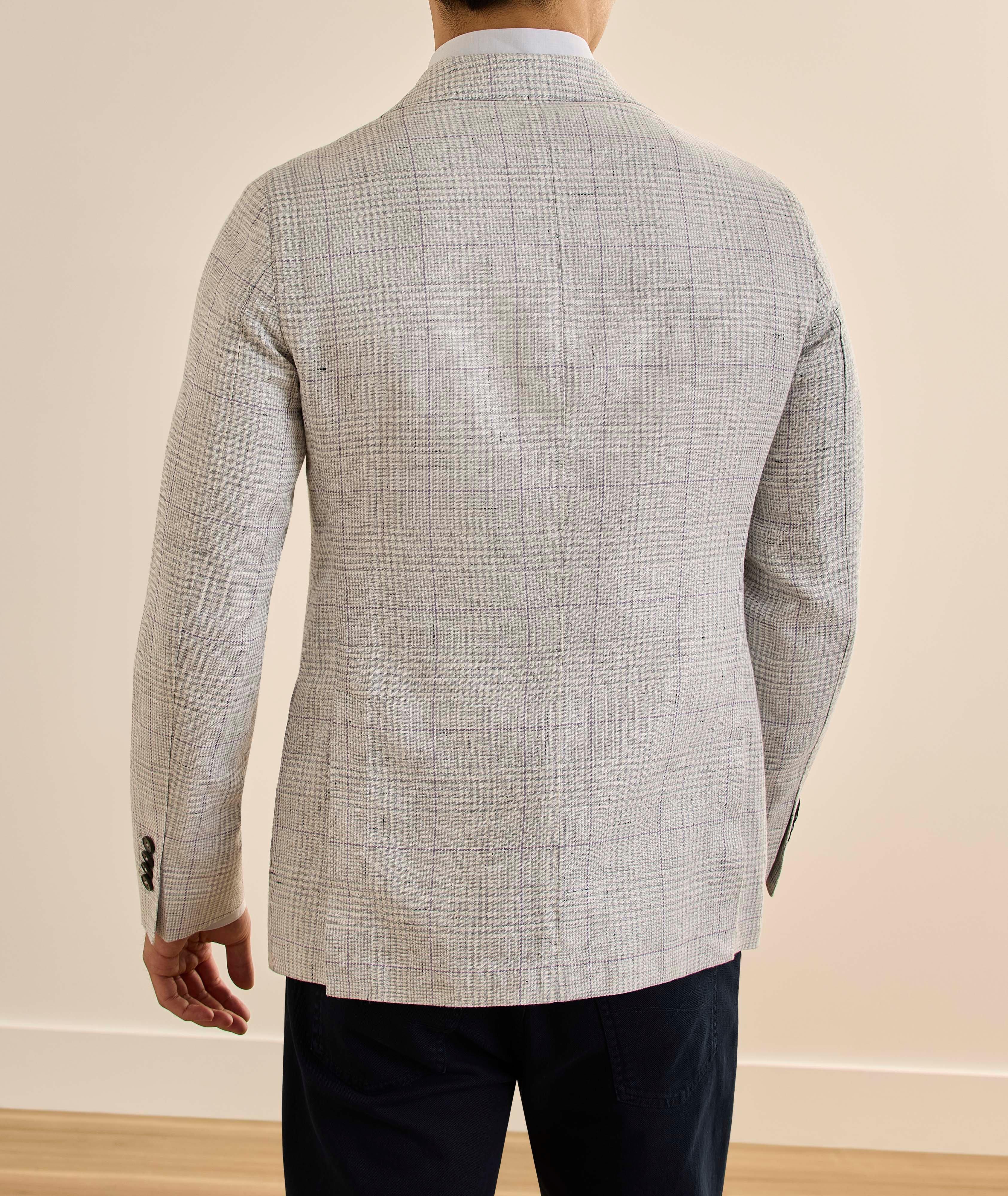 Veston sport coton-lin quadrillé image 2
