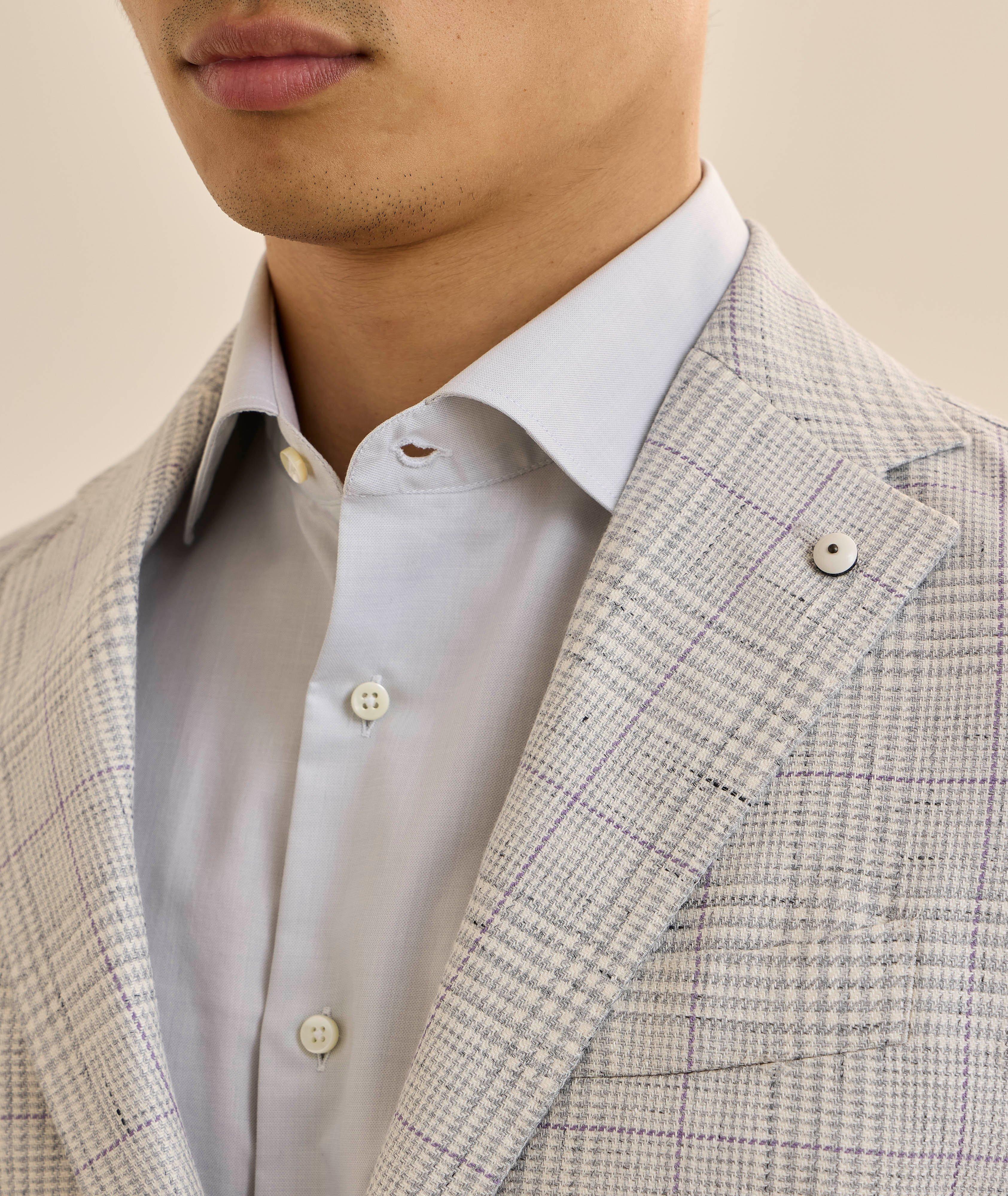 Veston sport coton-lin quadrillé image 3