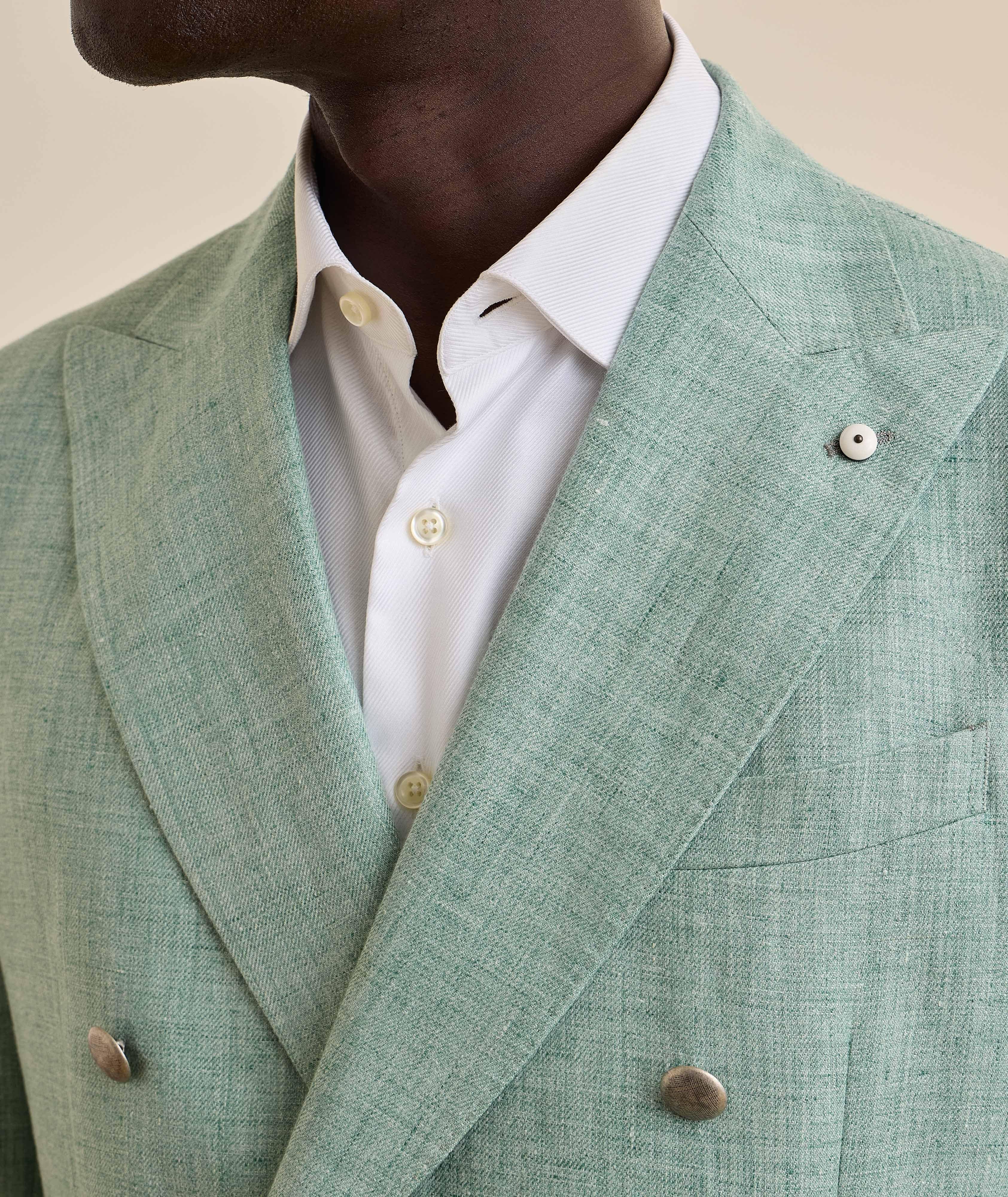 Veston sport lin-mélange double-boutonnage image 3