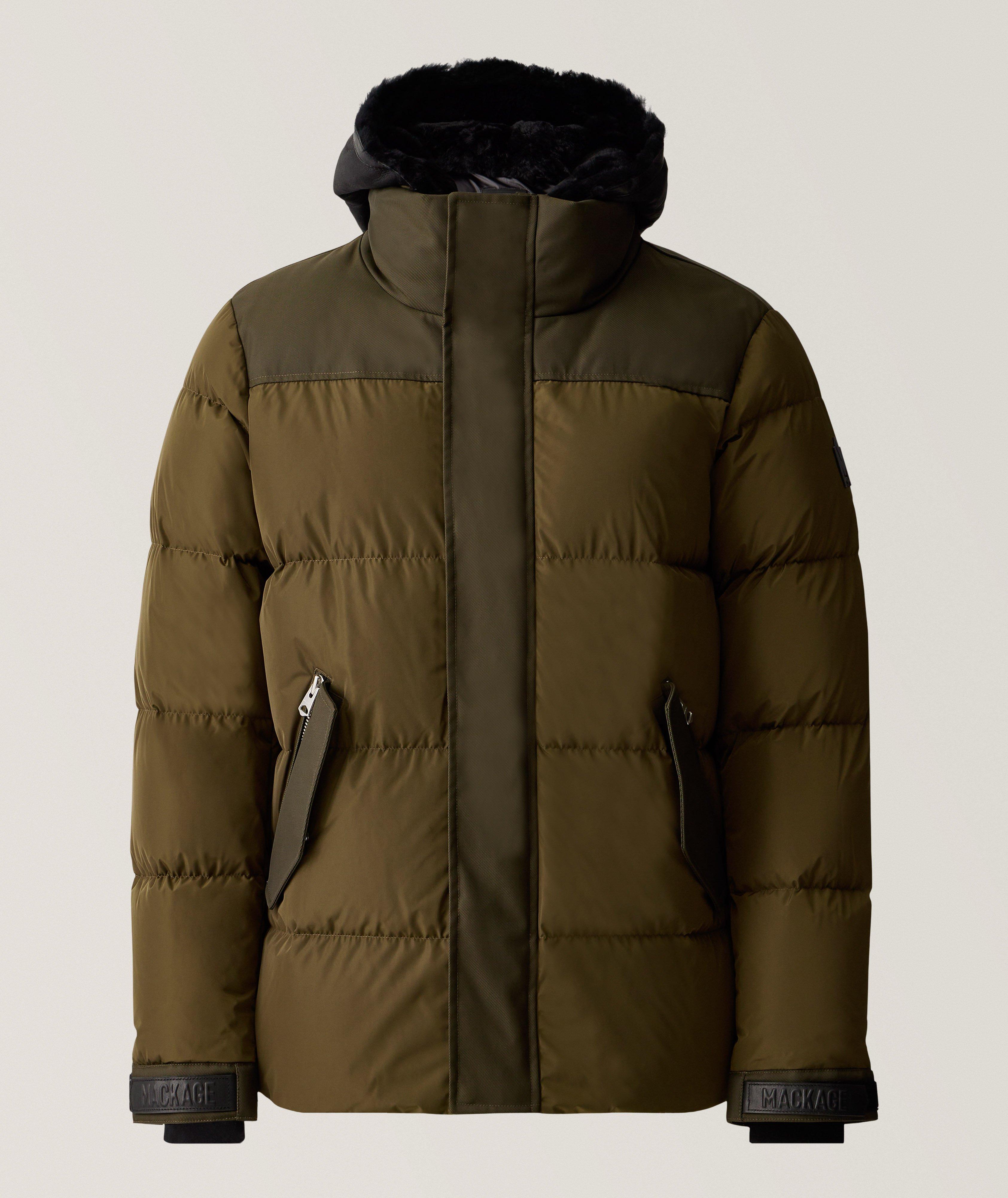 Mackage Doudoune duvet bavette peau lainée Riley