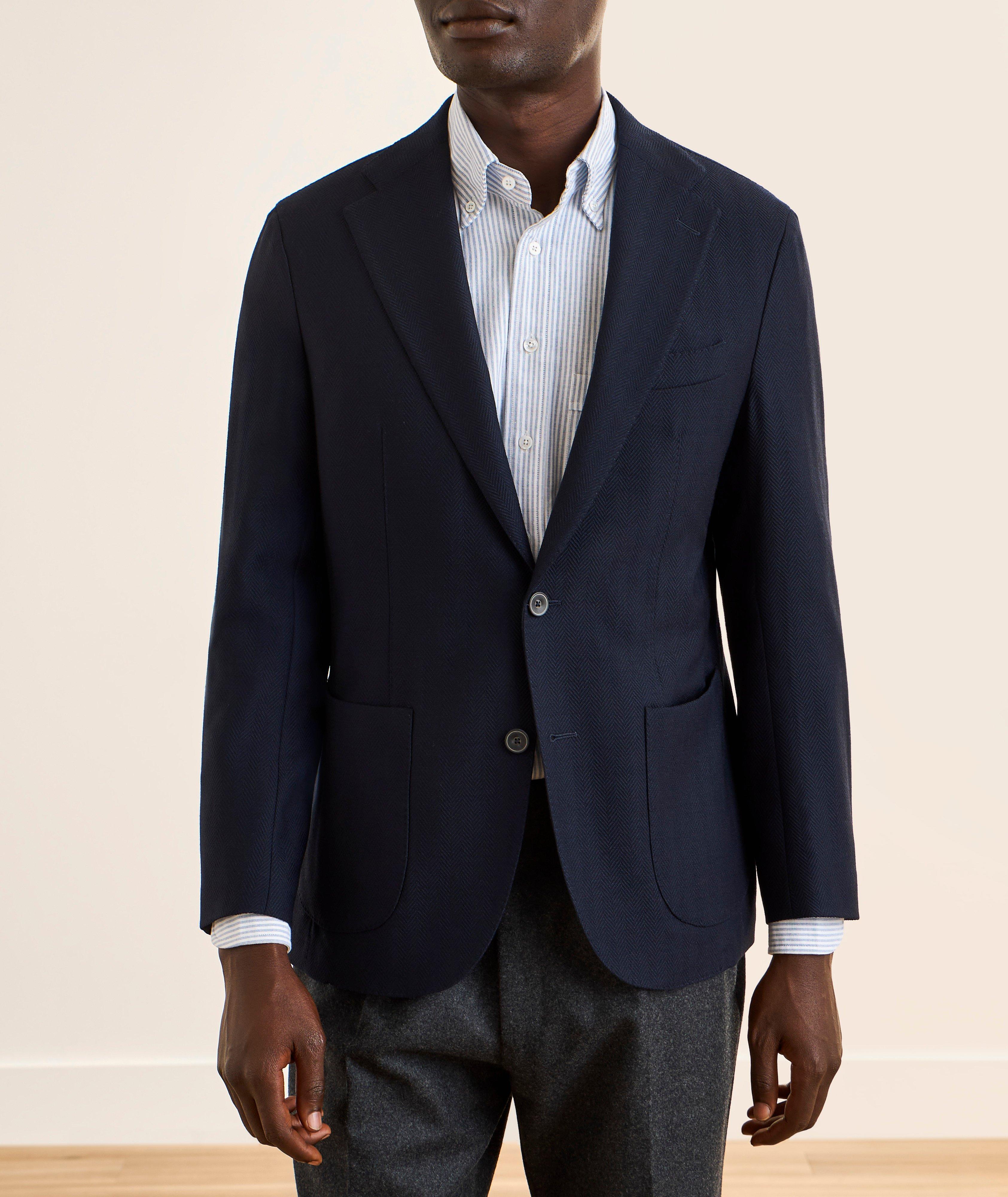 Veston sport laine-mélange chevrons Andrew image 1