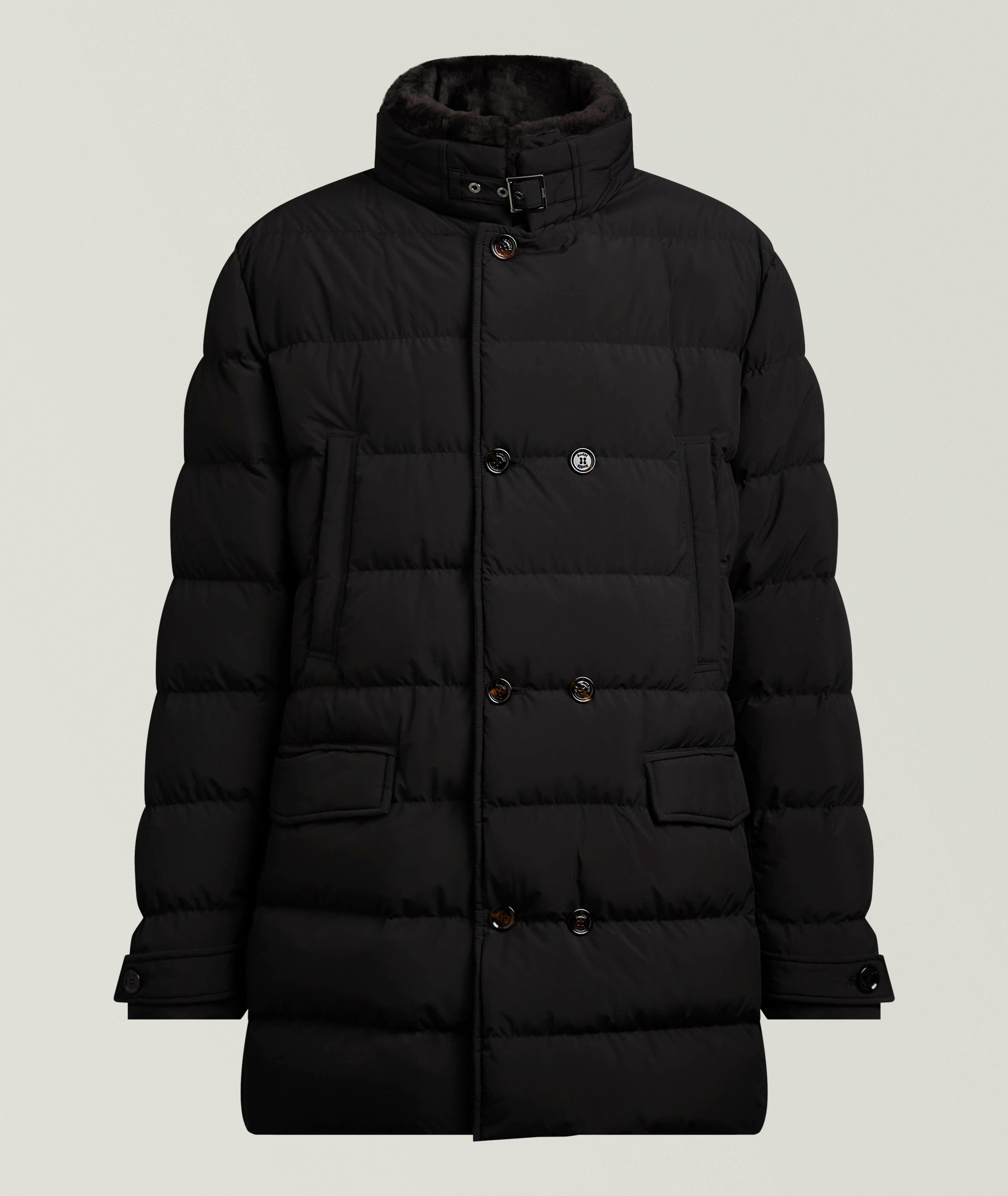 Moorer Parka matelassée bordure-fourrure double-boutonnage