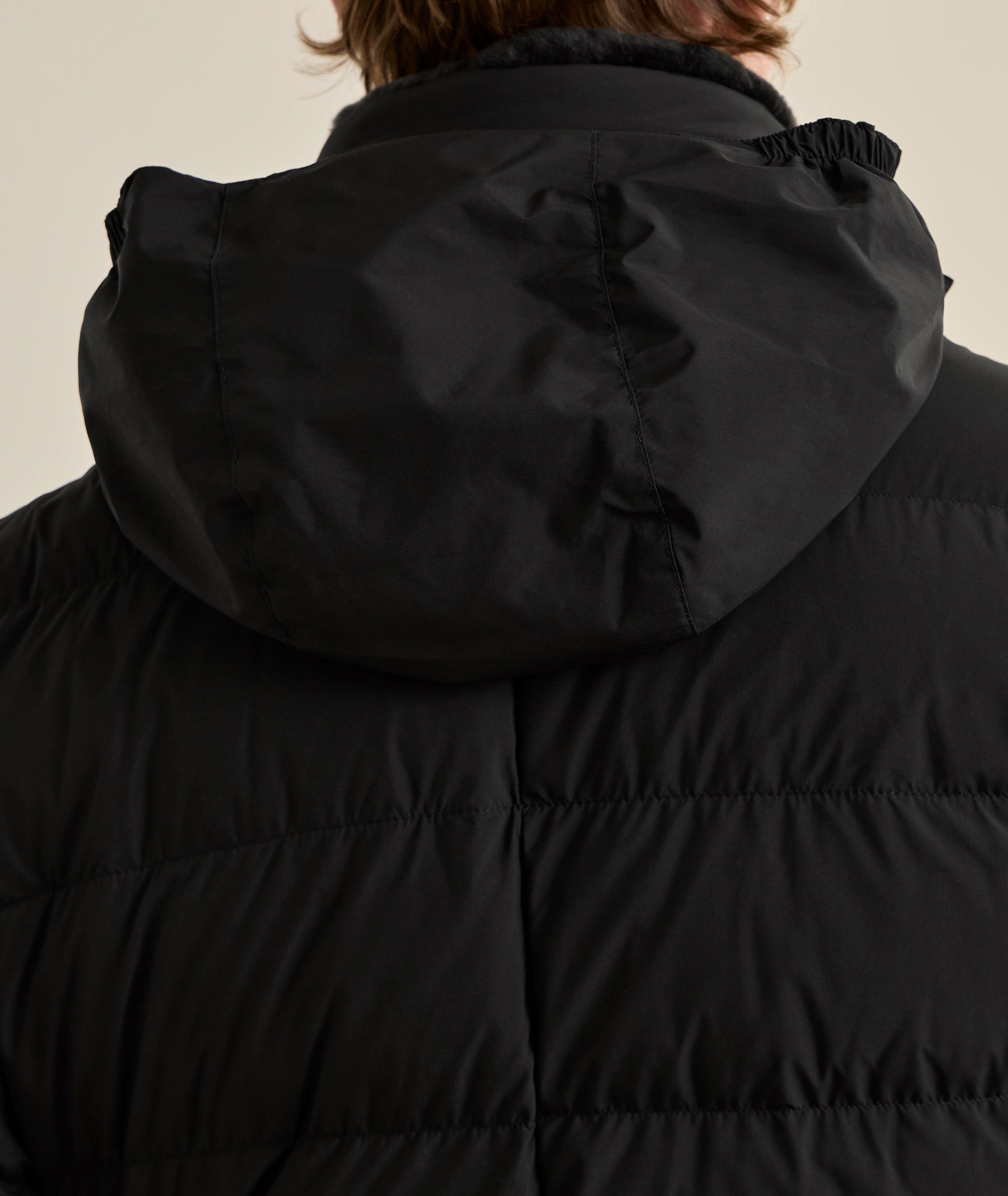 Parka matelassée bordure-fourrure double-boutonnage image 3