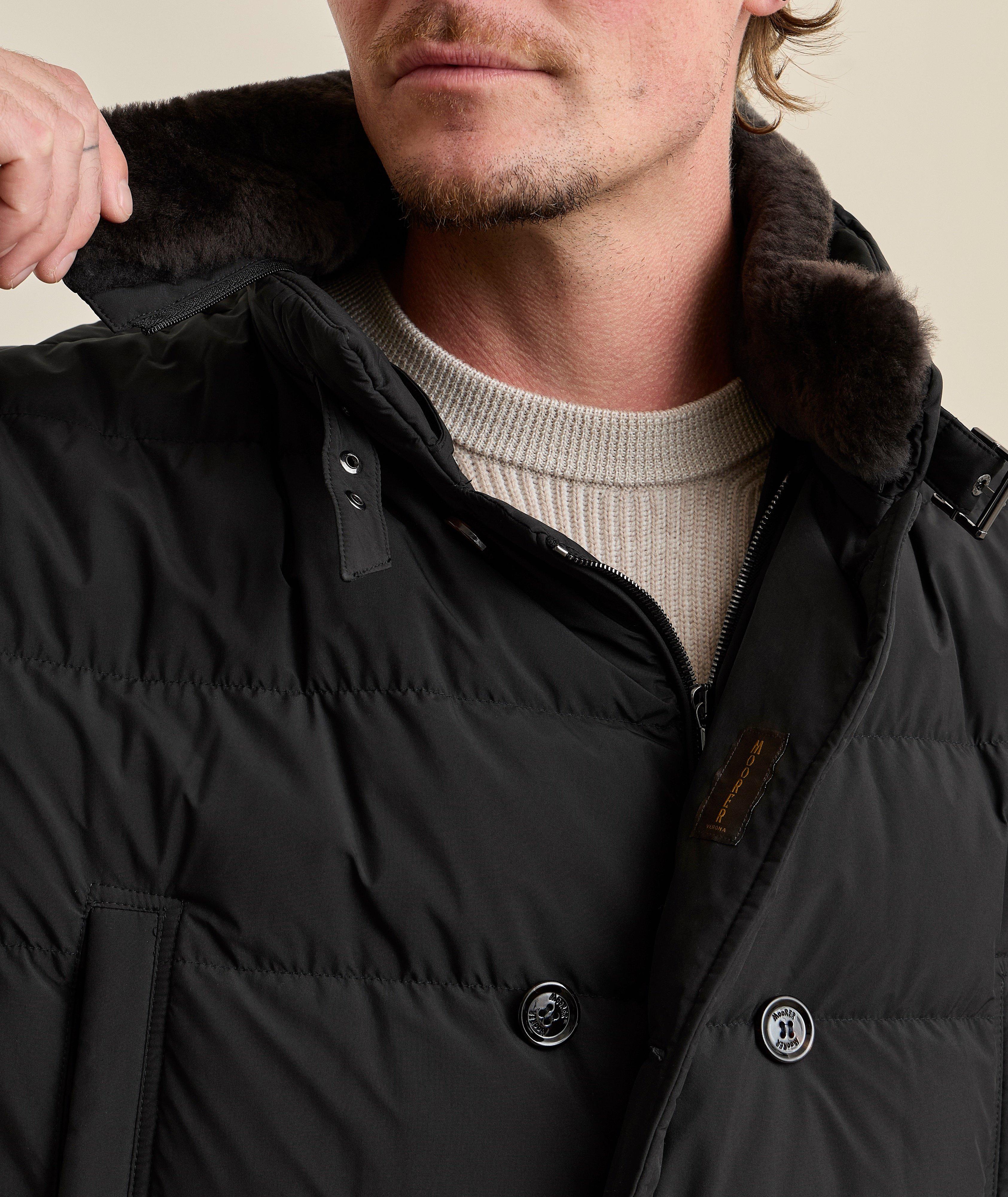 Parka matelassée bordure-fourrure double-boutonnage image 4