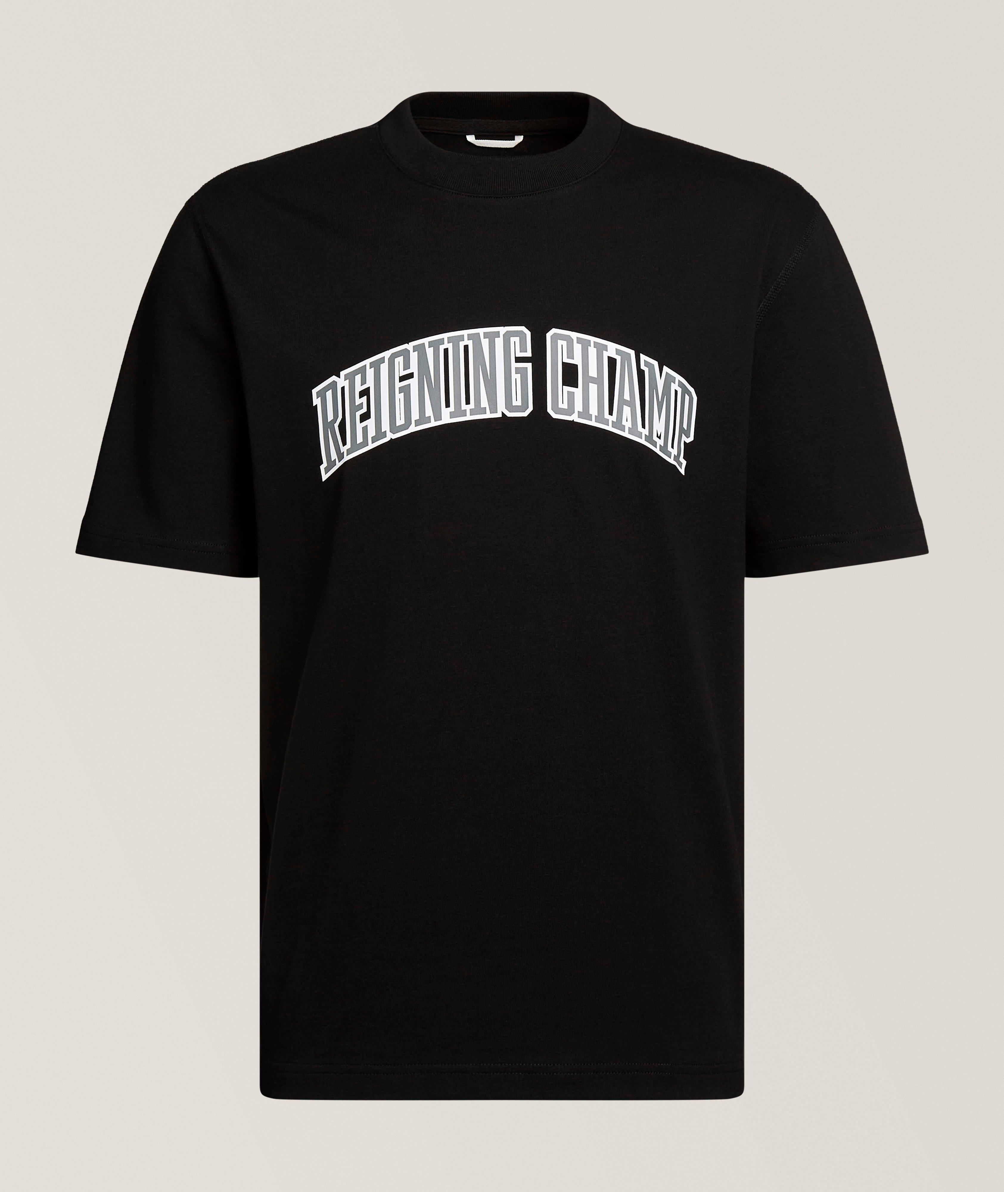 Reigning Champ Midweight Jersey Collegiate Logo T-Shirt