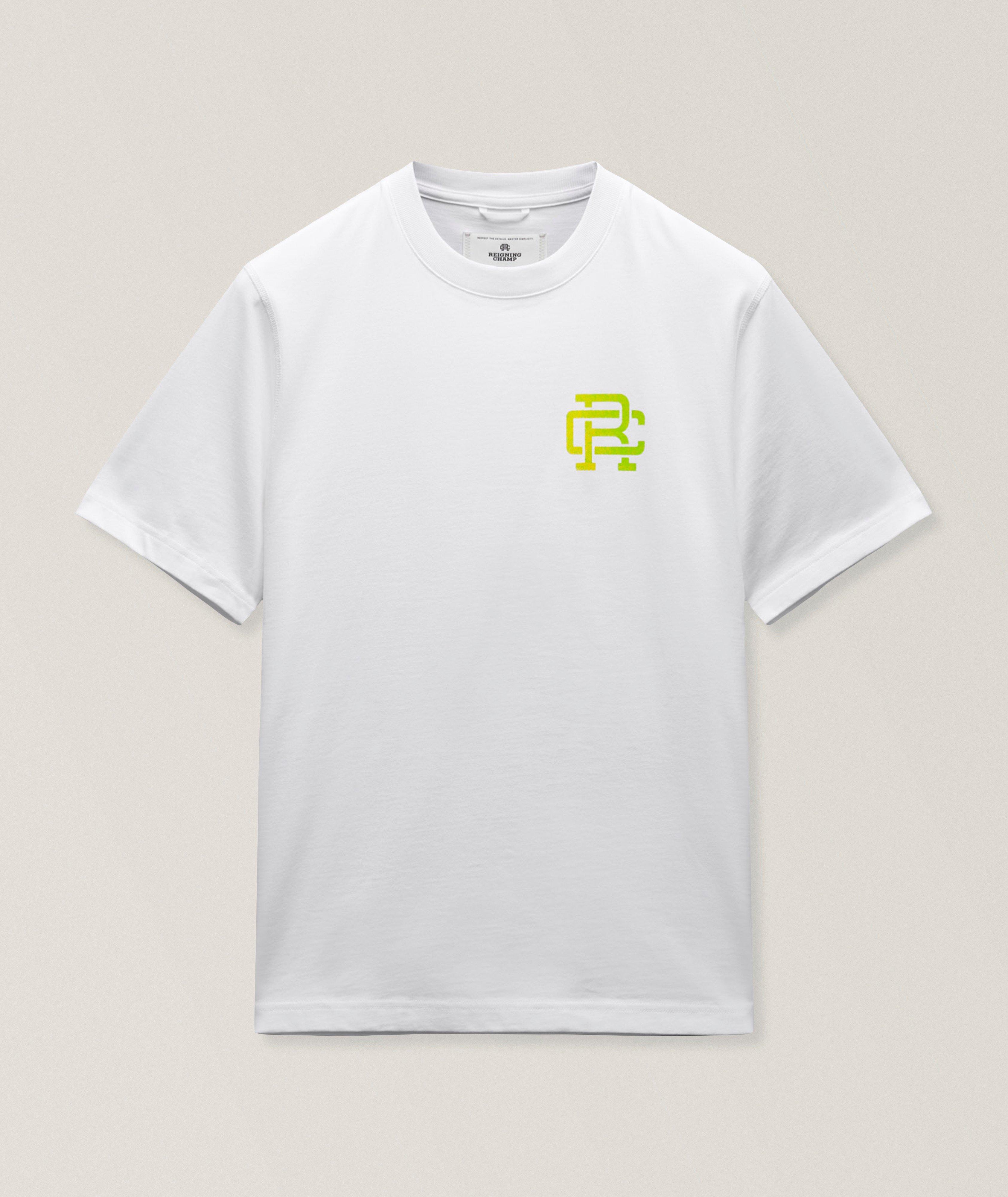 Reigning Champ Midweight Jersey Neon Spray Logo T-Shirt