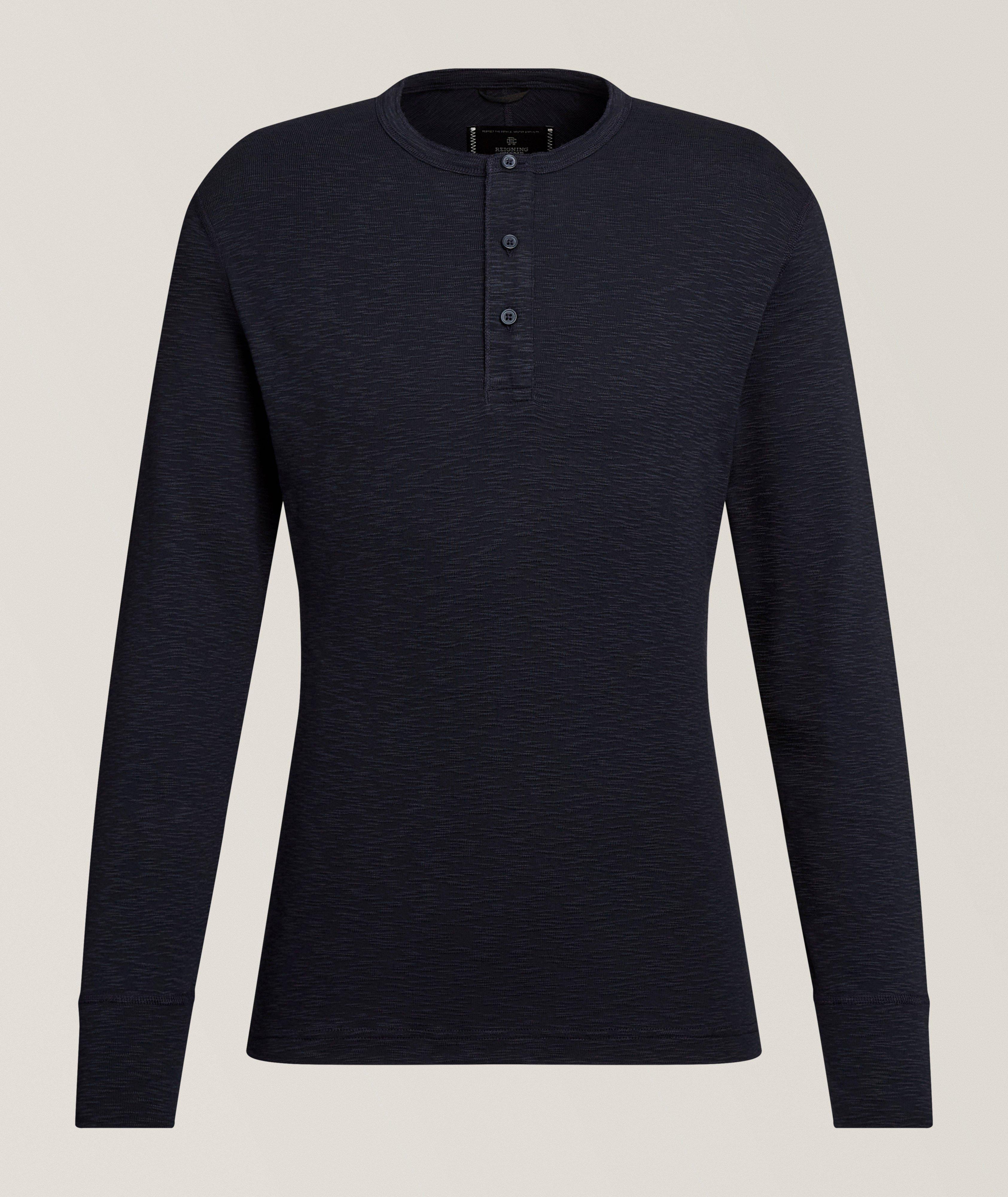 Reigning Champ Slim-Fit Slub Rib-Knit Cotton Henley
