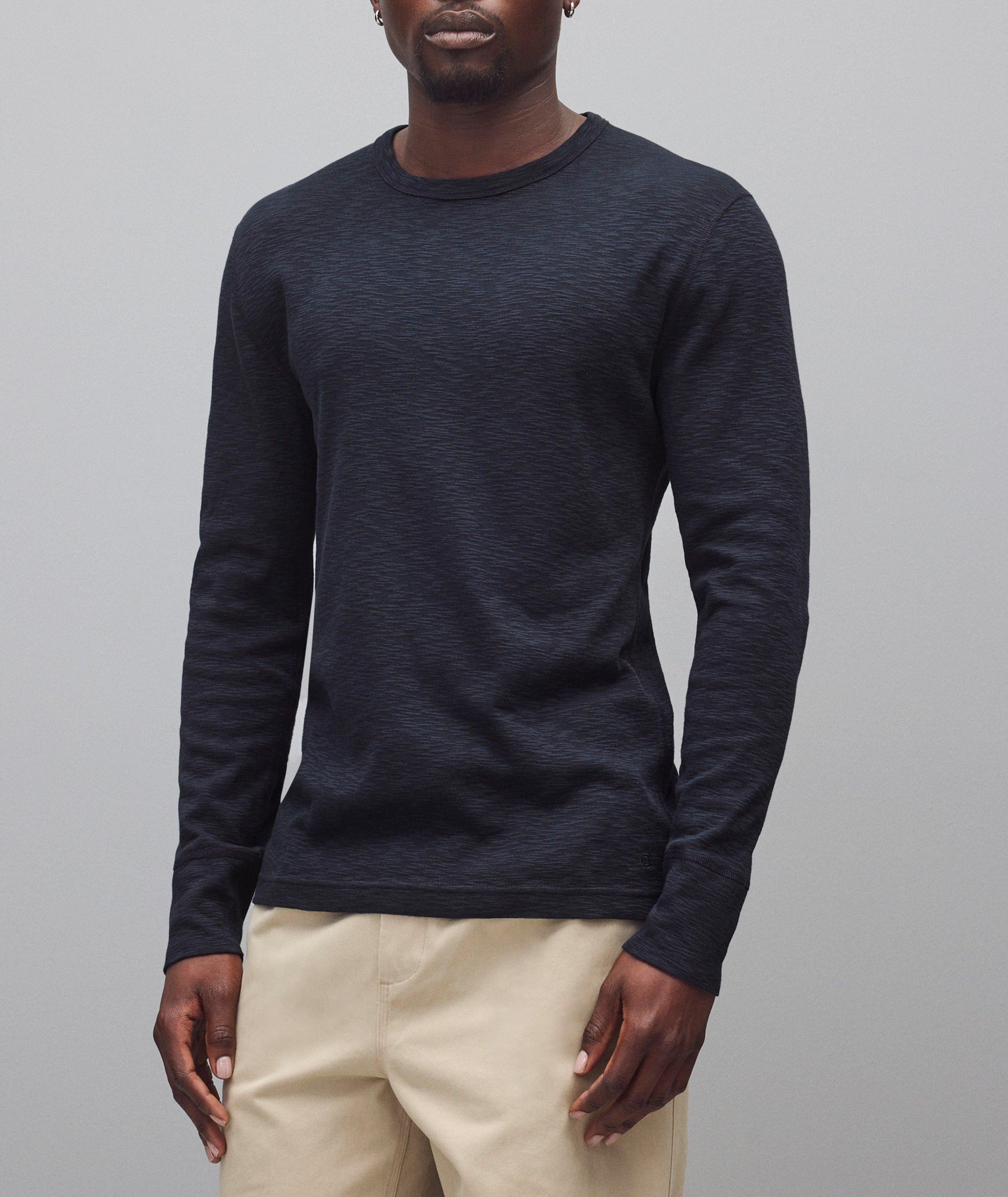 Slub Cotton Long-Sleeve T-Shirt  image 1