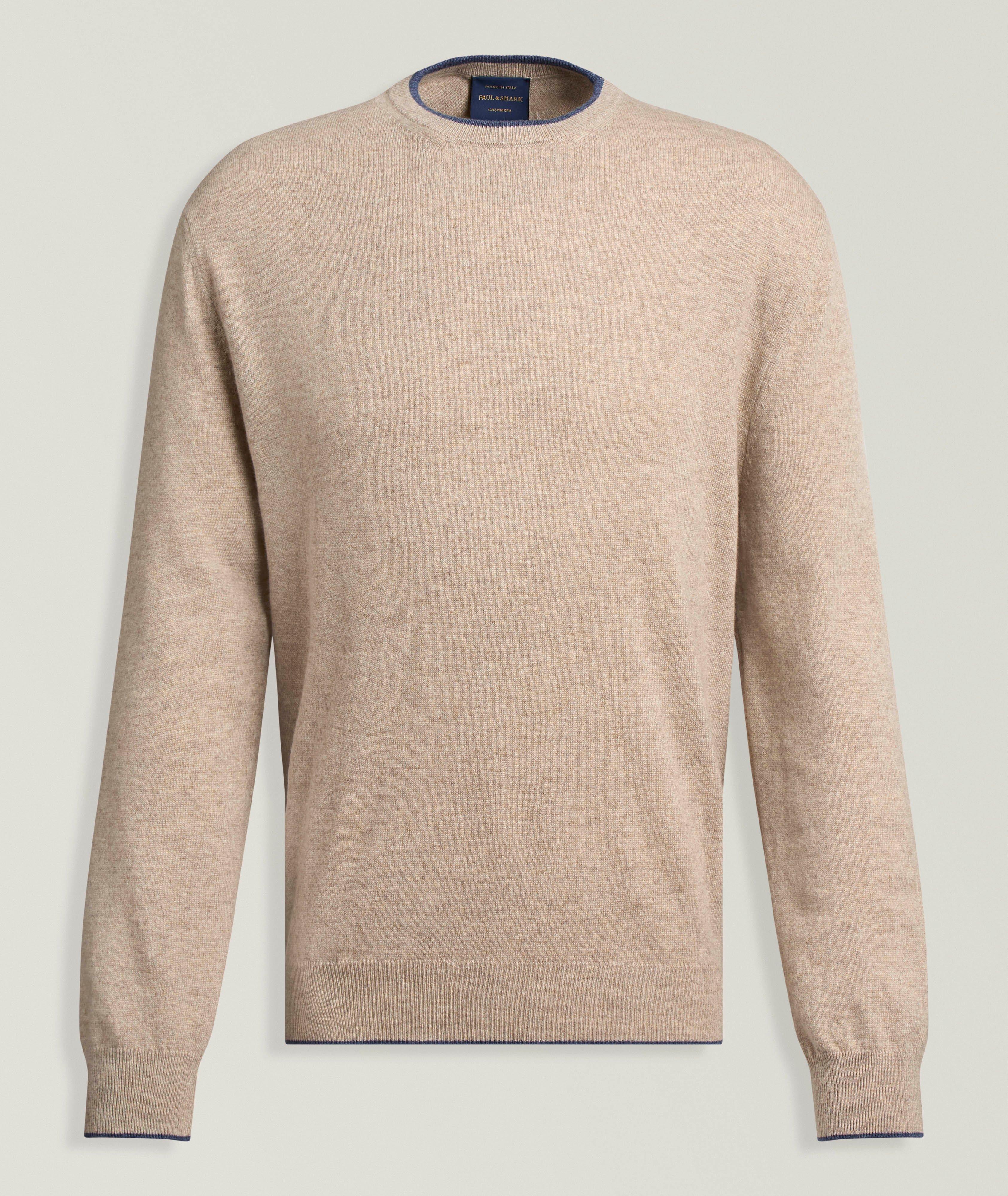 Paul & Shark Tipped Cashmere Crewneck Sweater