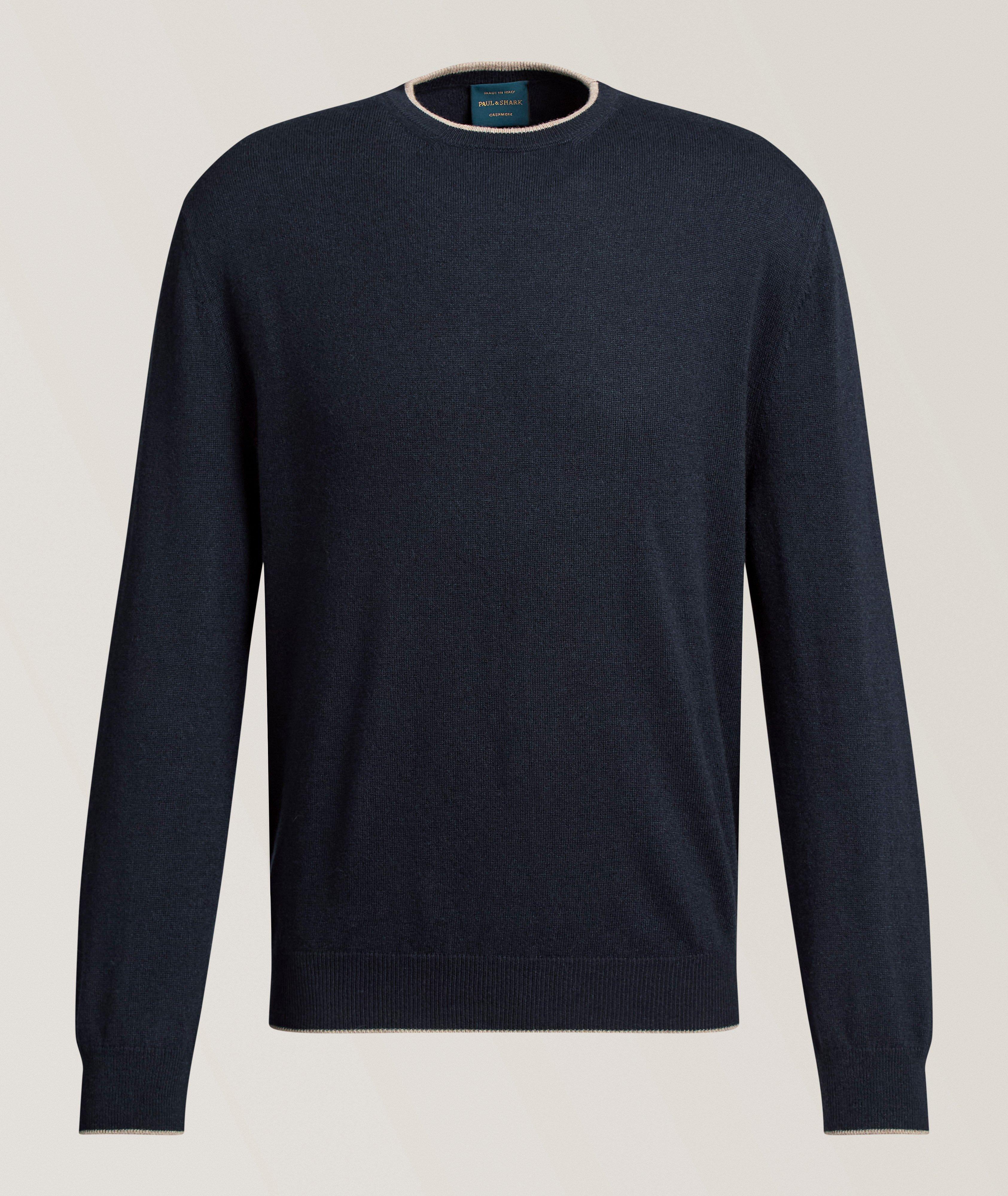 Paul & Shark Tipped Cashmere Crewneck Sweater