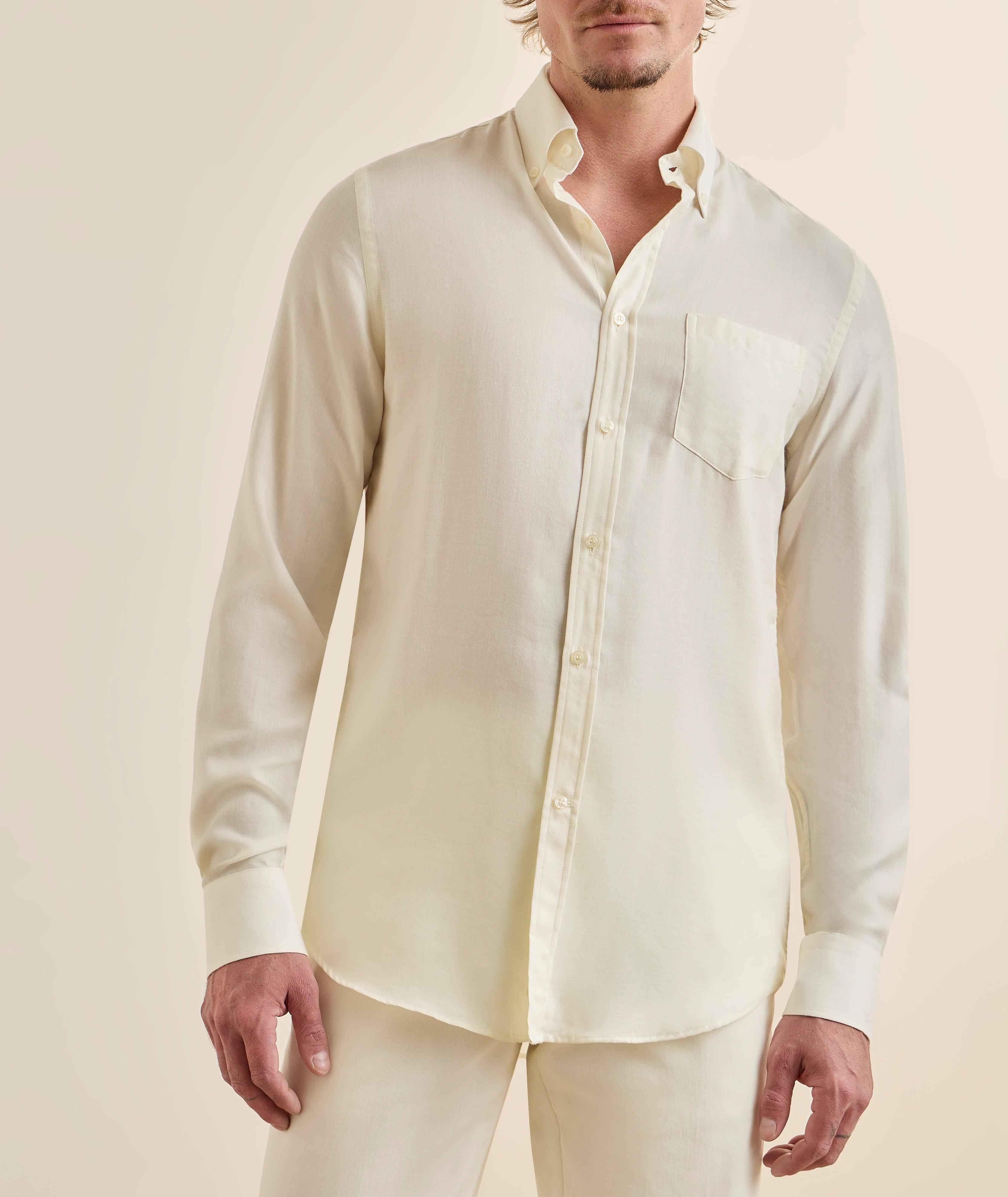 Herringbone Cotton-Lyocell Shirt  image 1