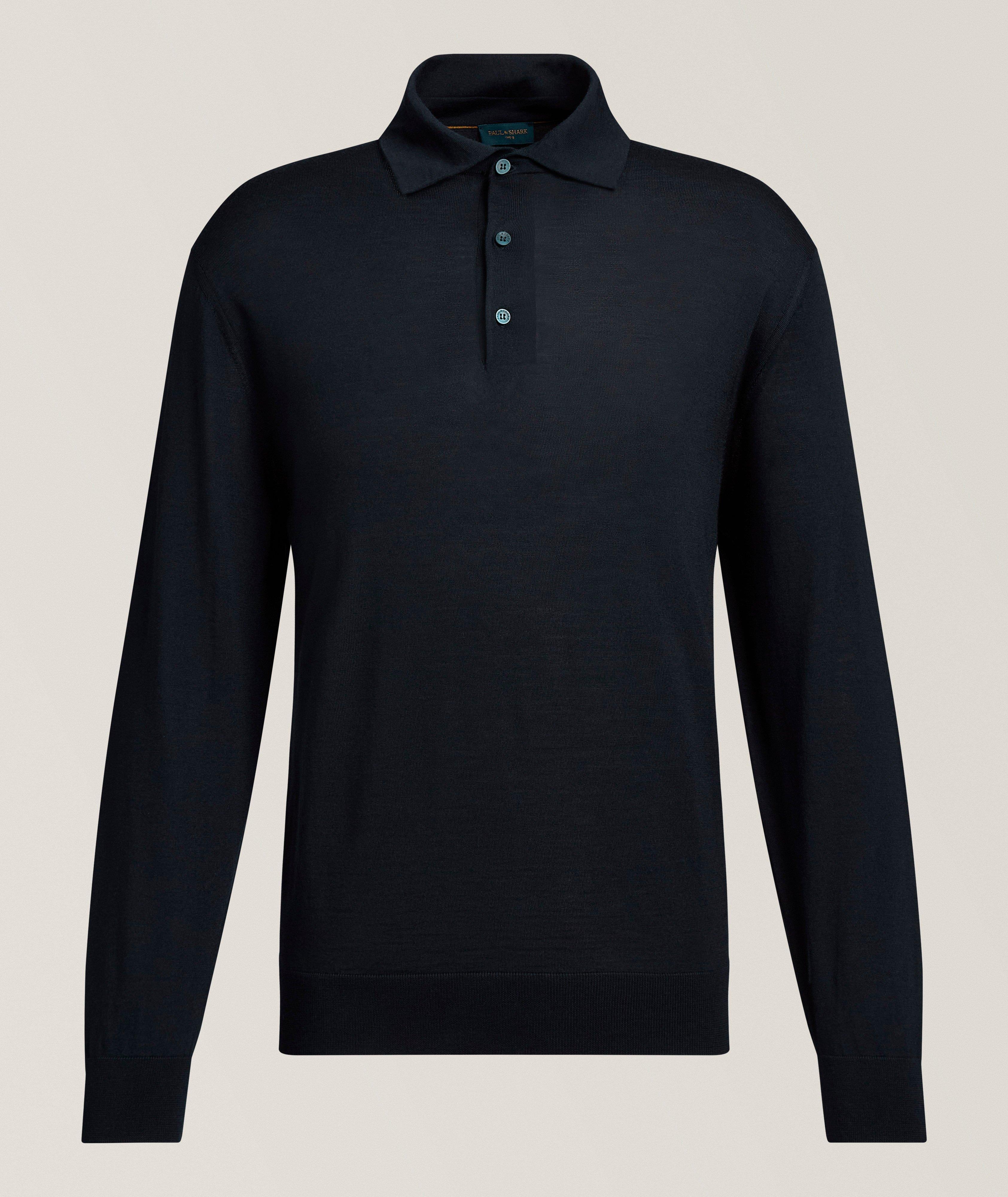 Paul & Shark Virgin Wool Long-Sleeve Polo