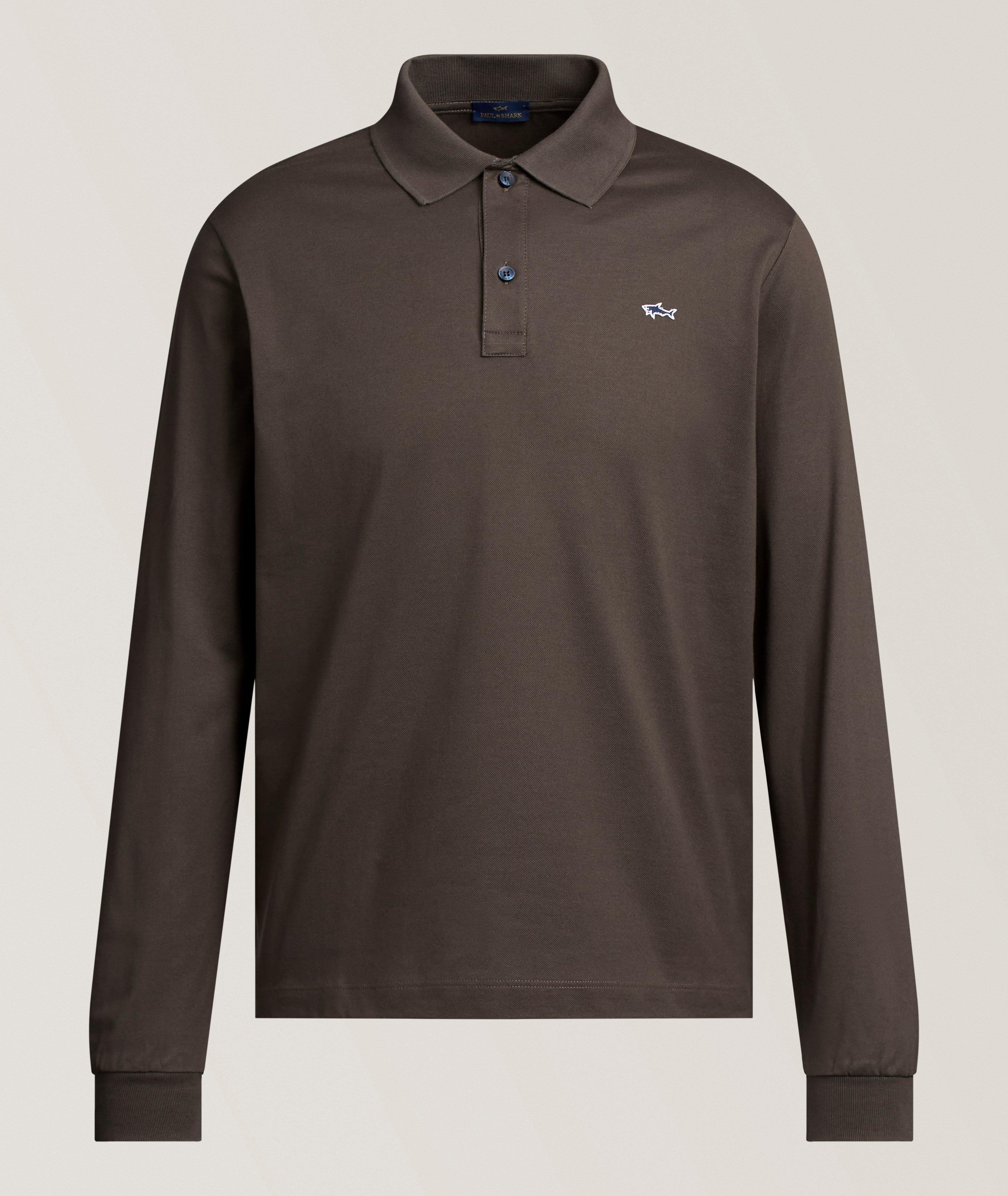 Paul & Shark Long-Sleeve Cotton Polo 
