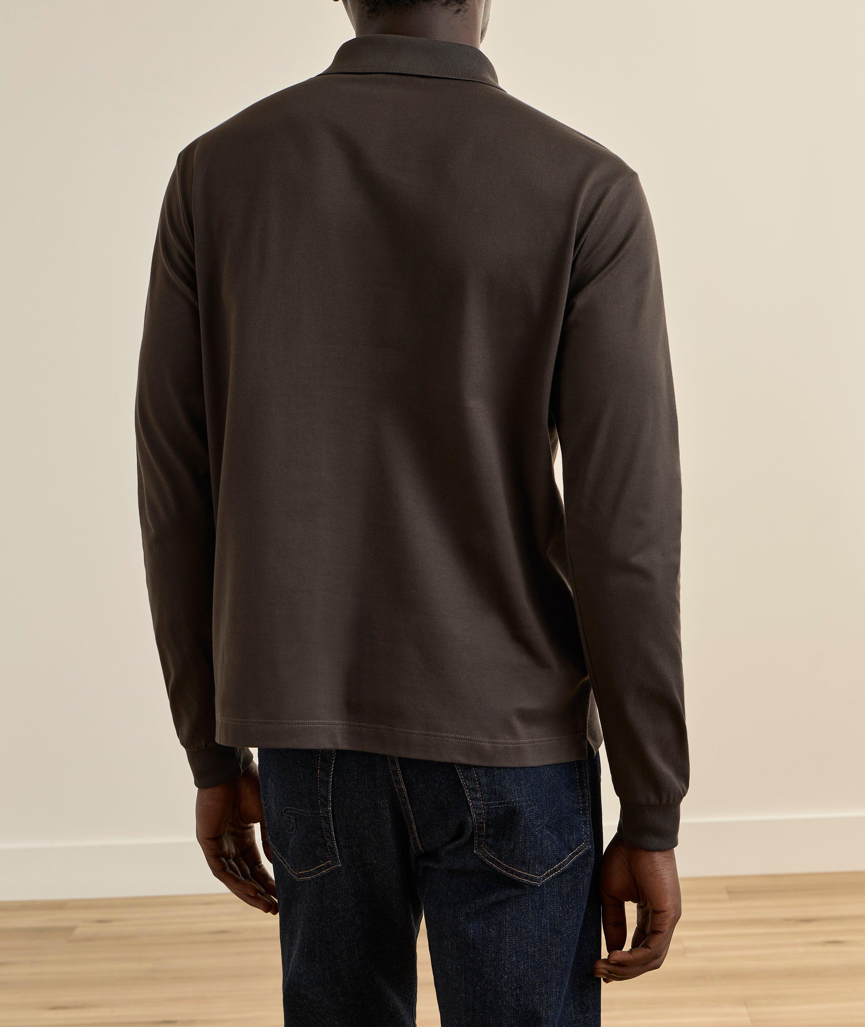 Long-Sleeve Cotton Polo  image 2