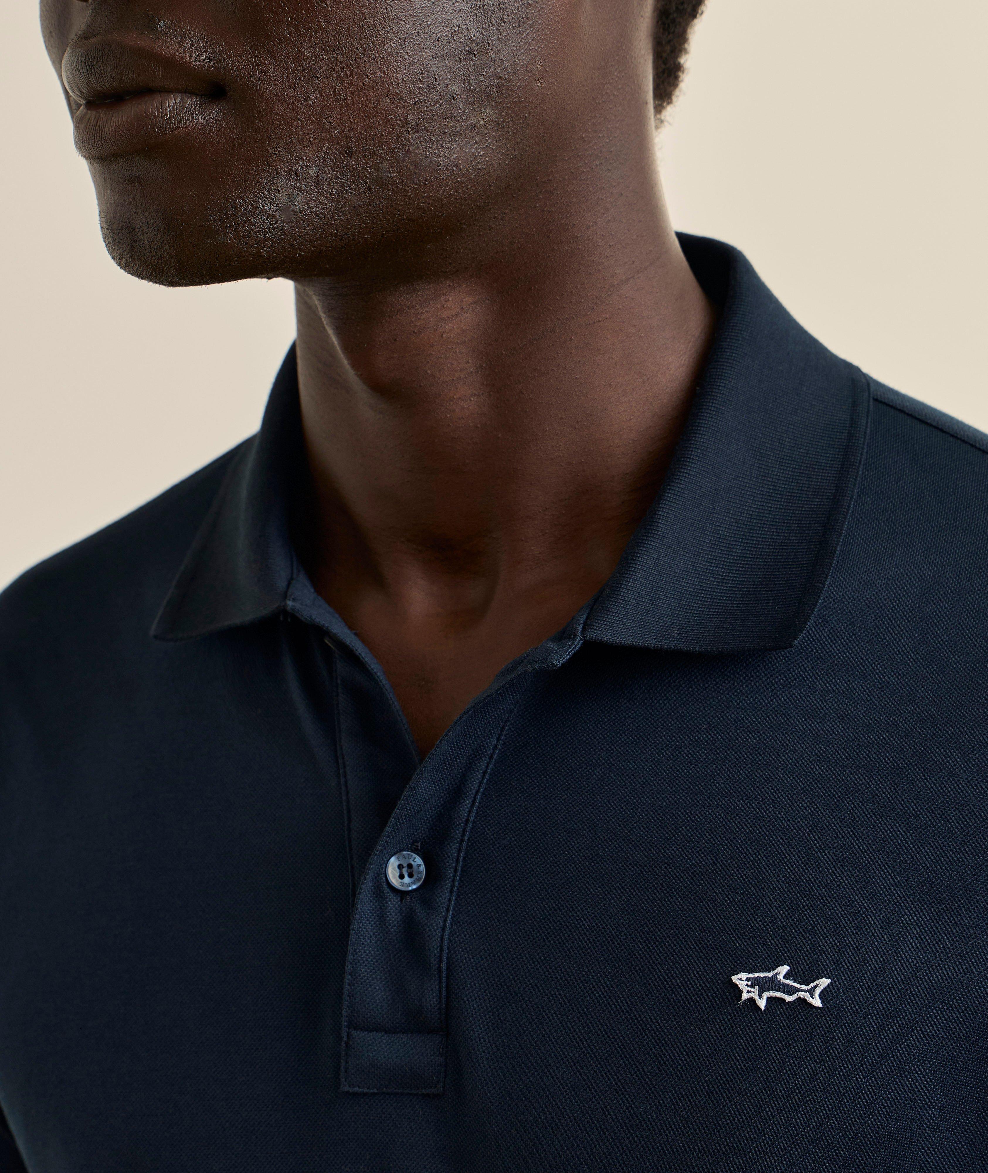 Cotton Piqué Long-Sleeve Polo image 3