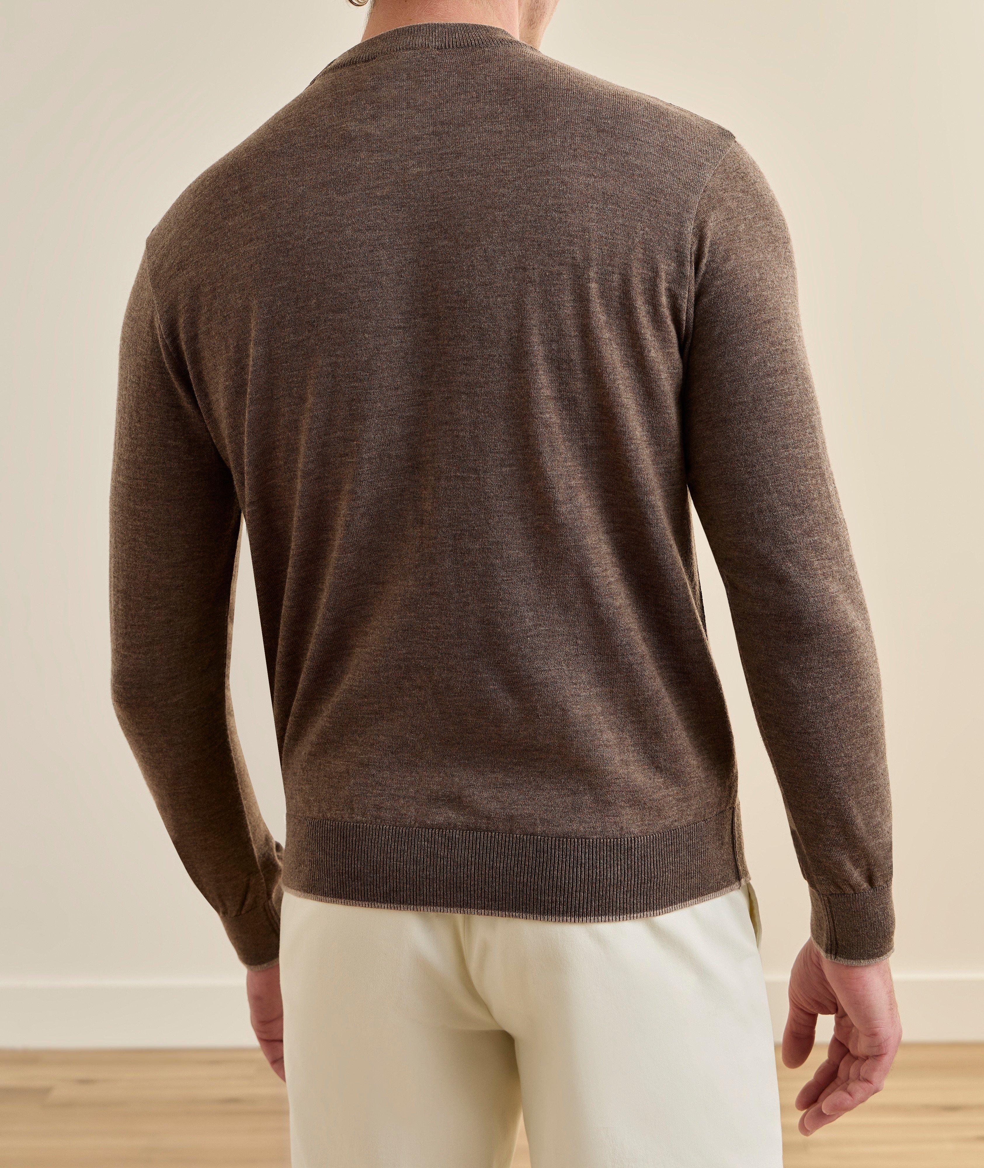 Tipped Cashmere Crewneck Sweater image 2
