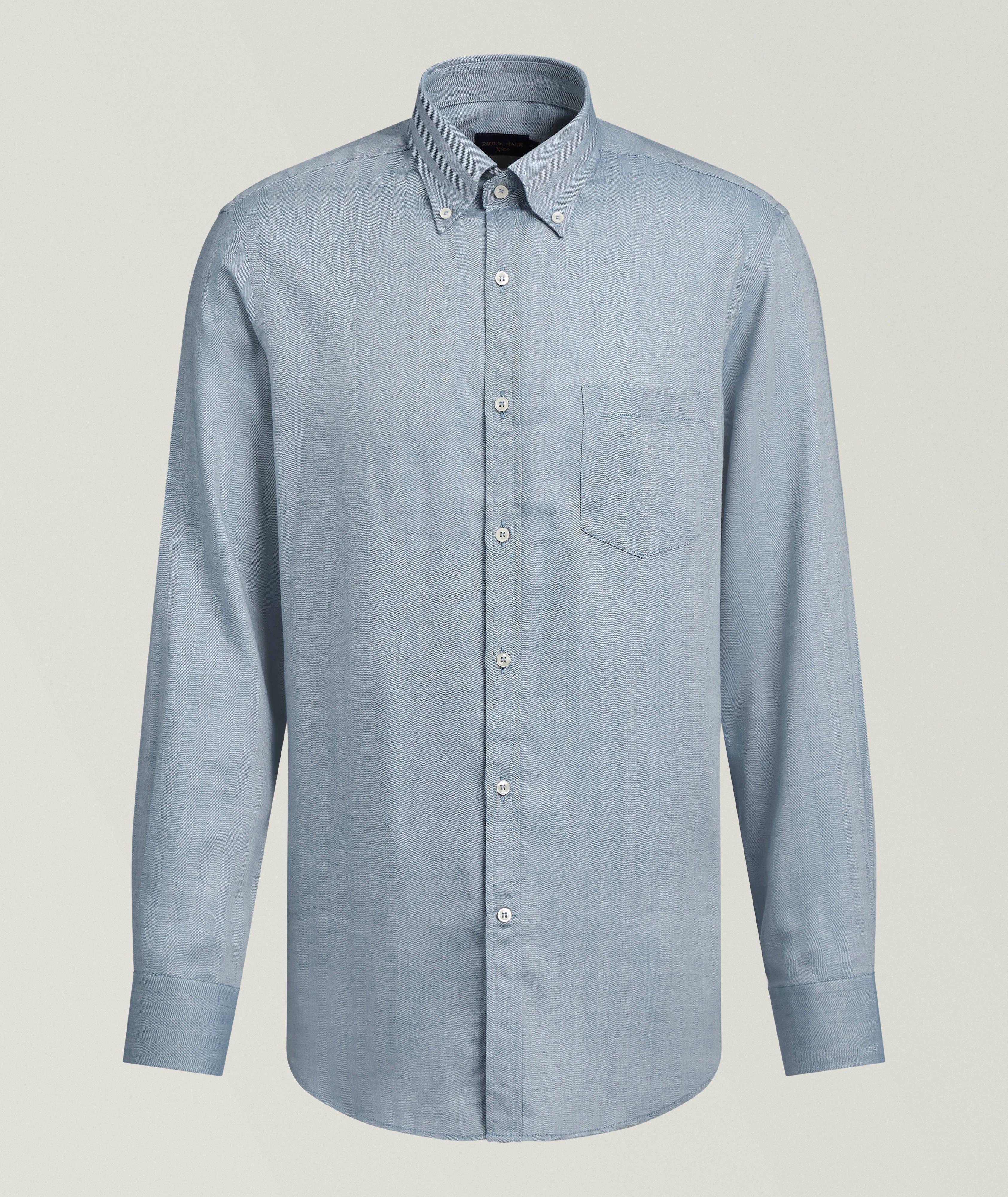 Paul & Shark Chemise lyocell-coton chevrons