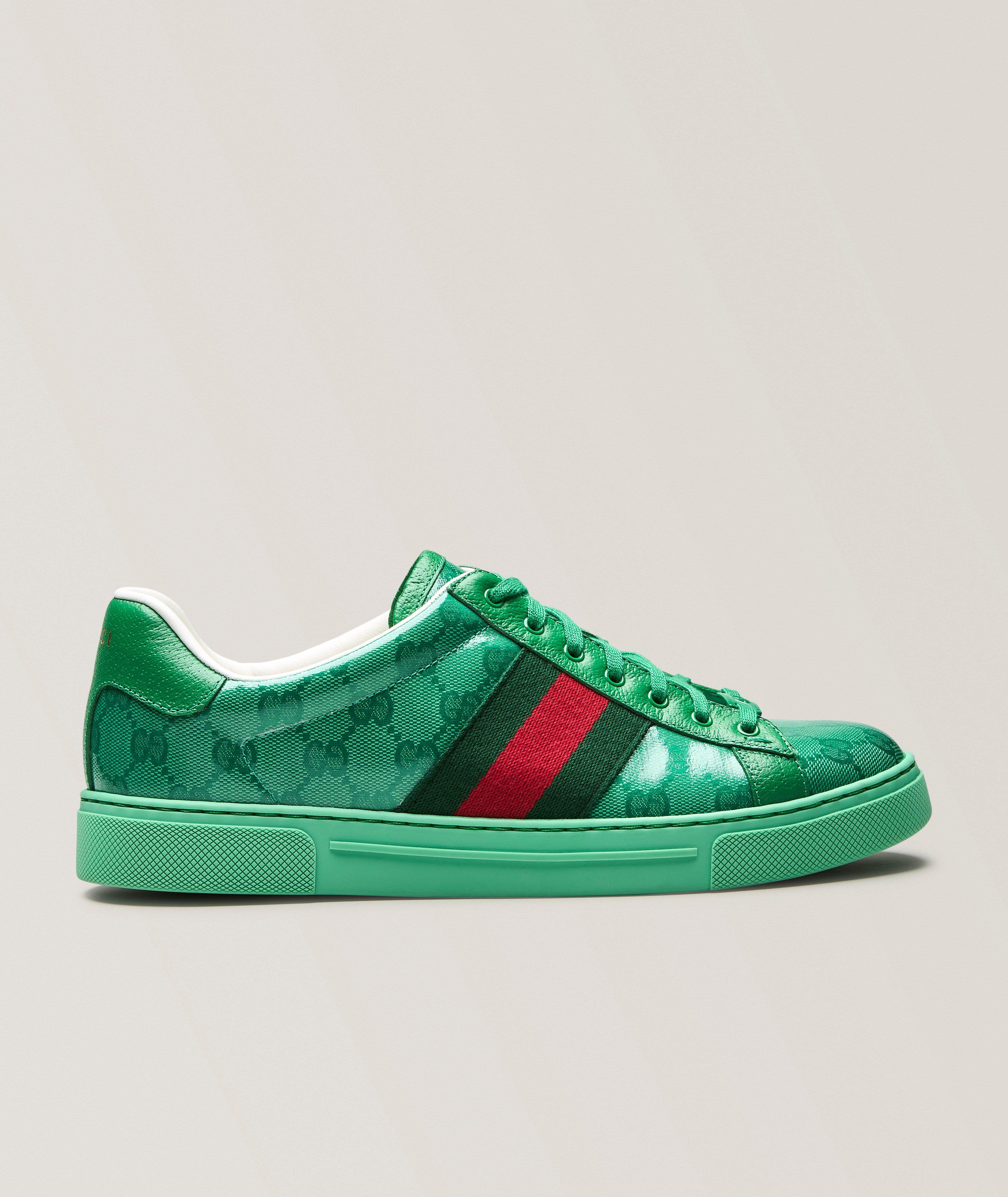 Gucci Chaussures sport en toile cristal GG Ace