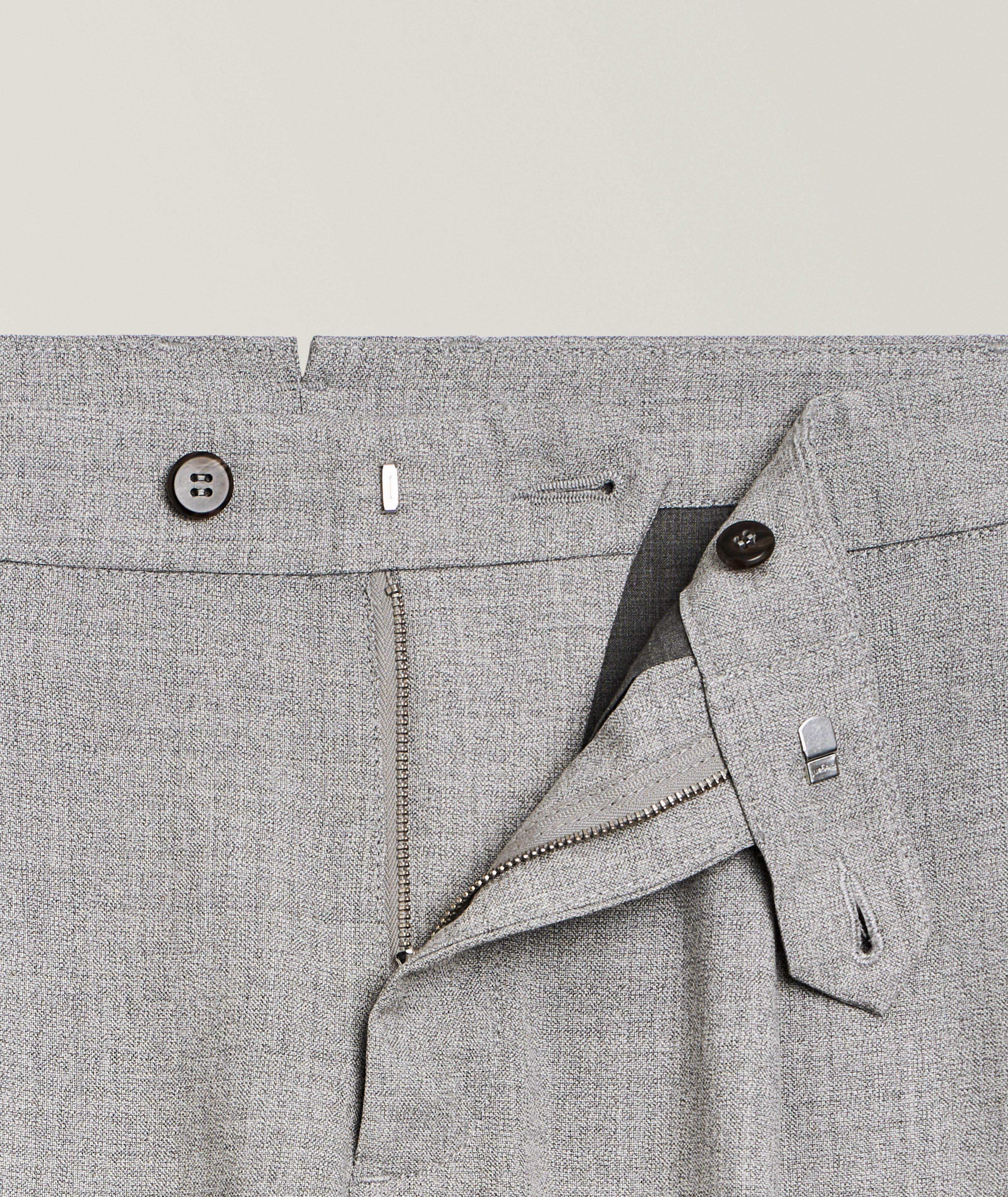 Mélange Wool Pleated Pants  image 1