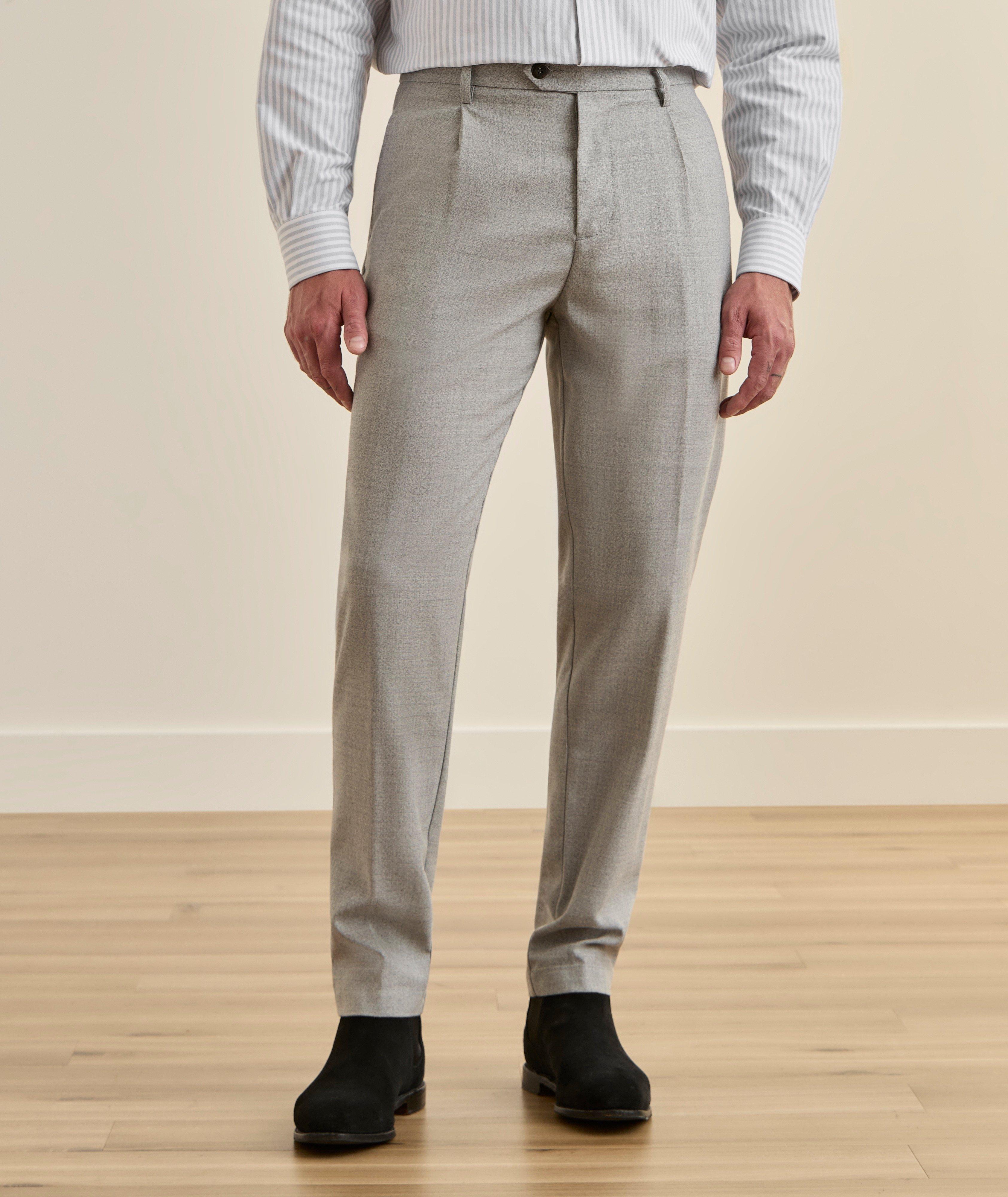 Pantalon plissé laine mélange image 1