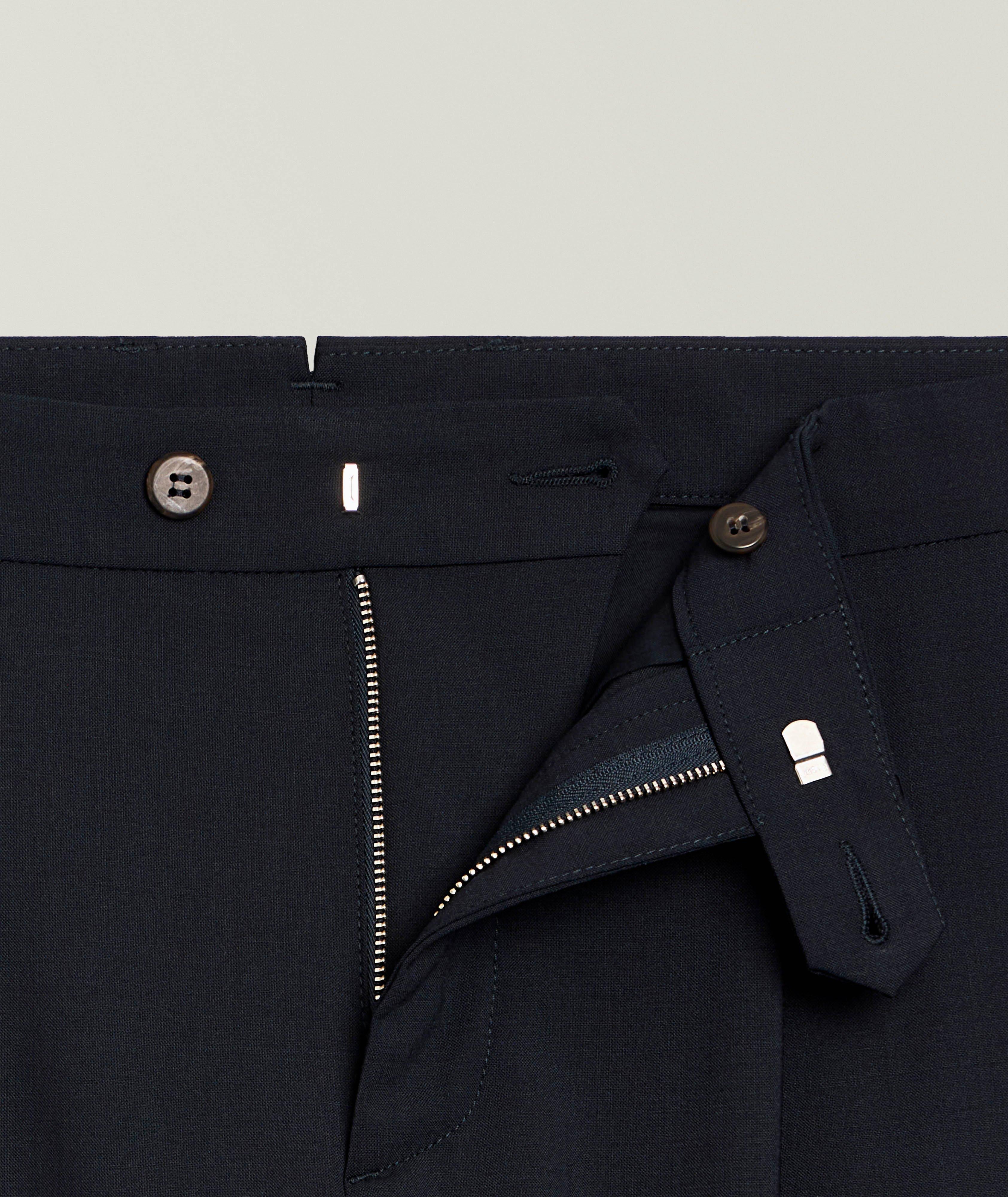 Stretch-Wool Pleated Pants  image 1