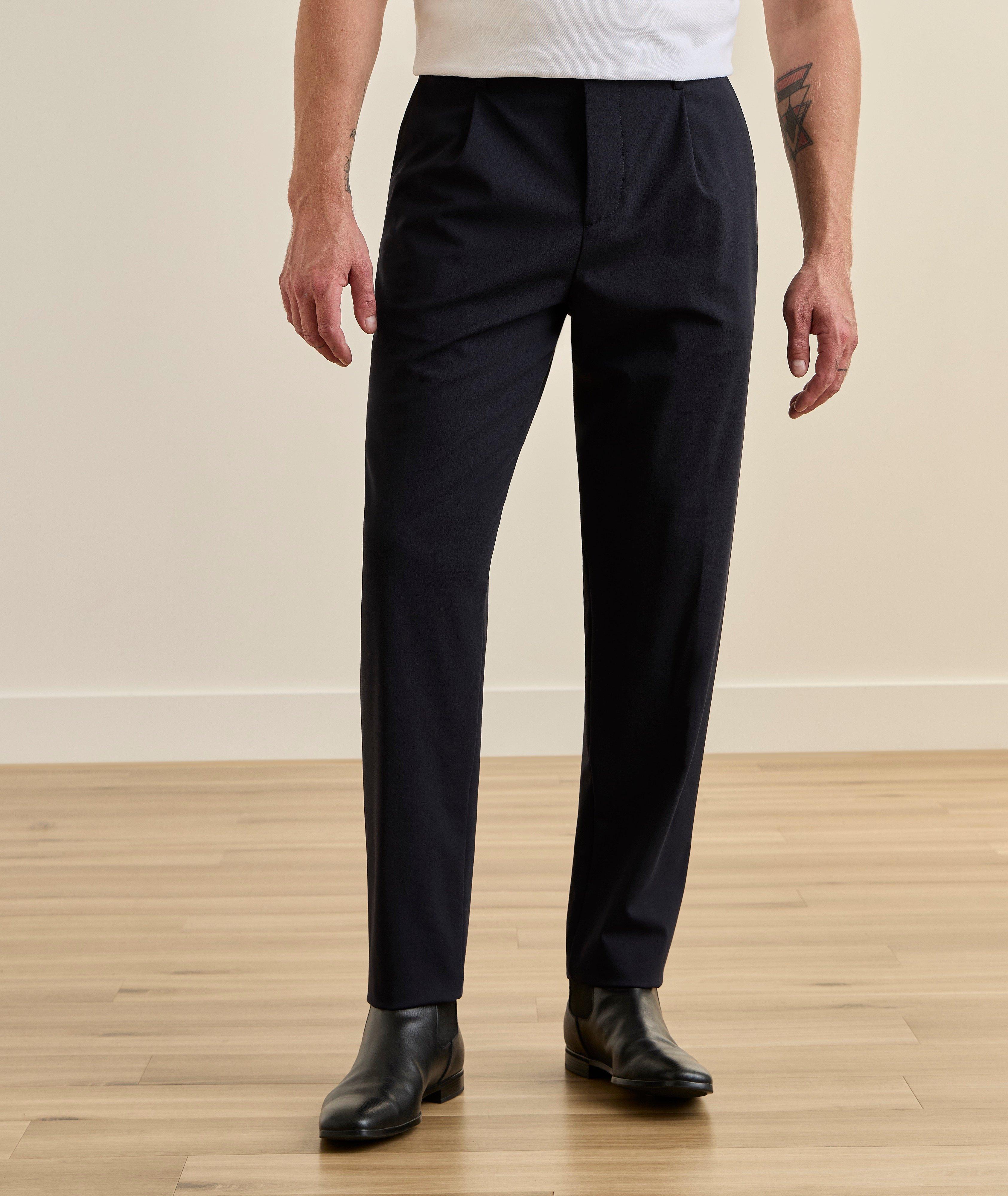 Pantalon plissé laine-extensible image 1