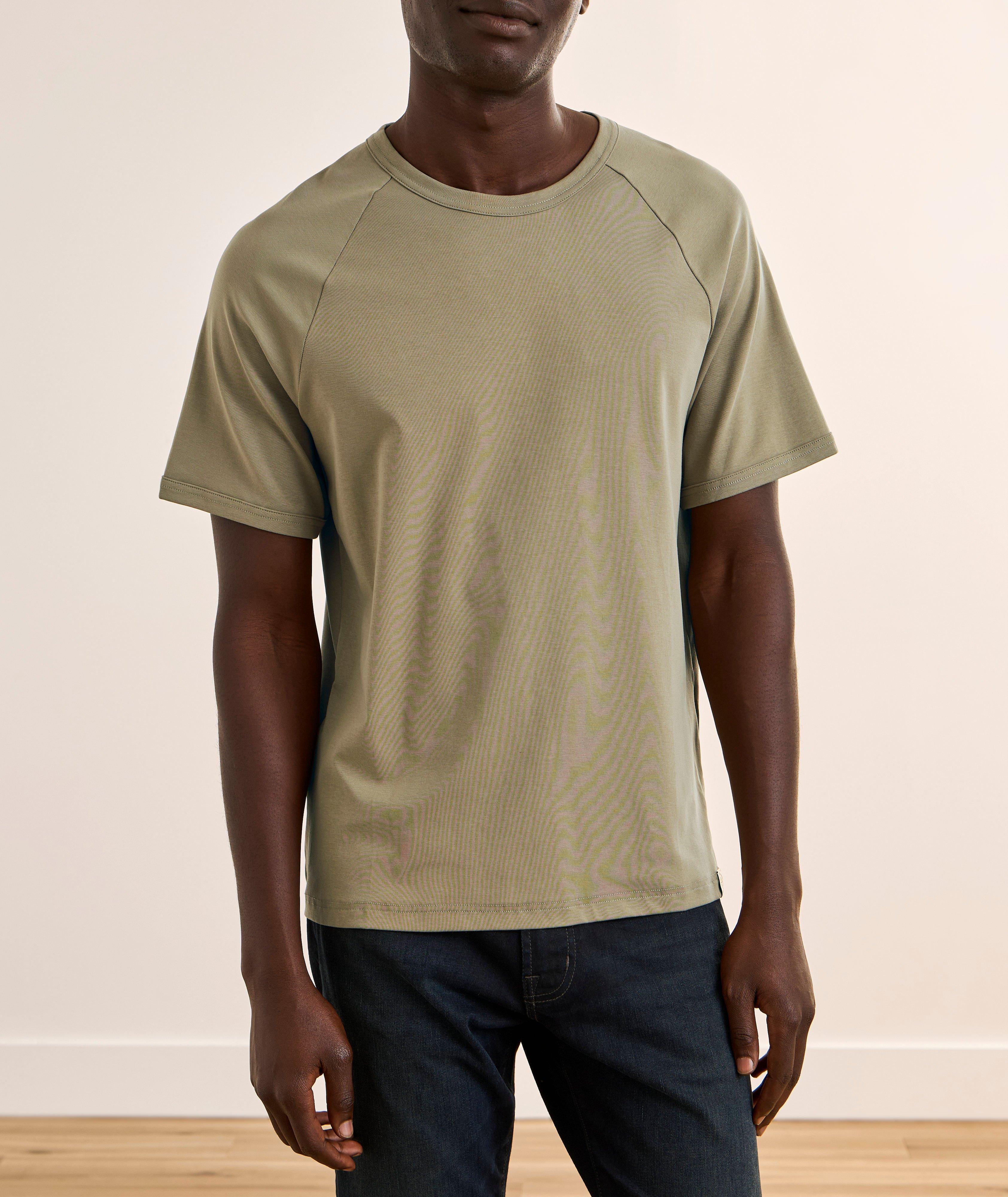 T-shirt raglan coton-extensible image 1