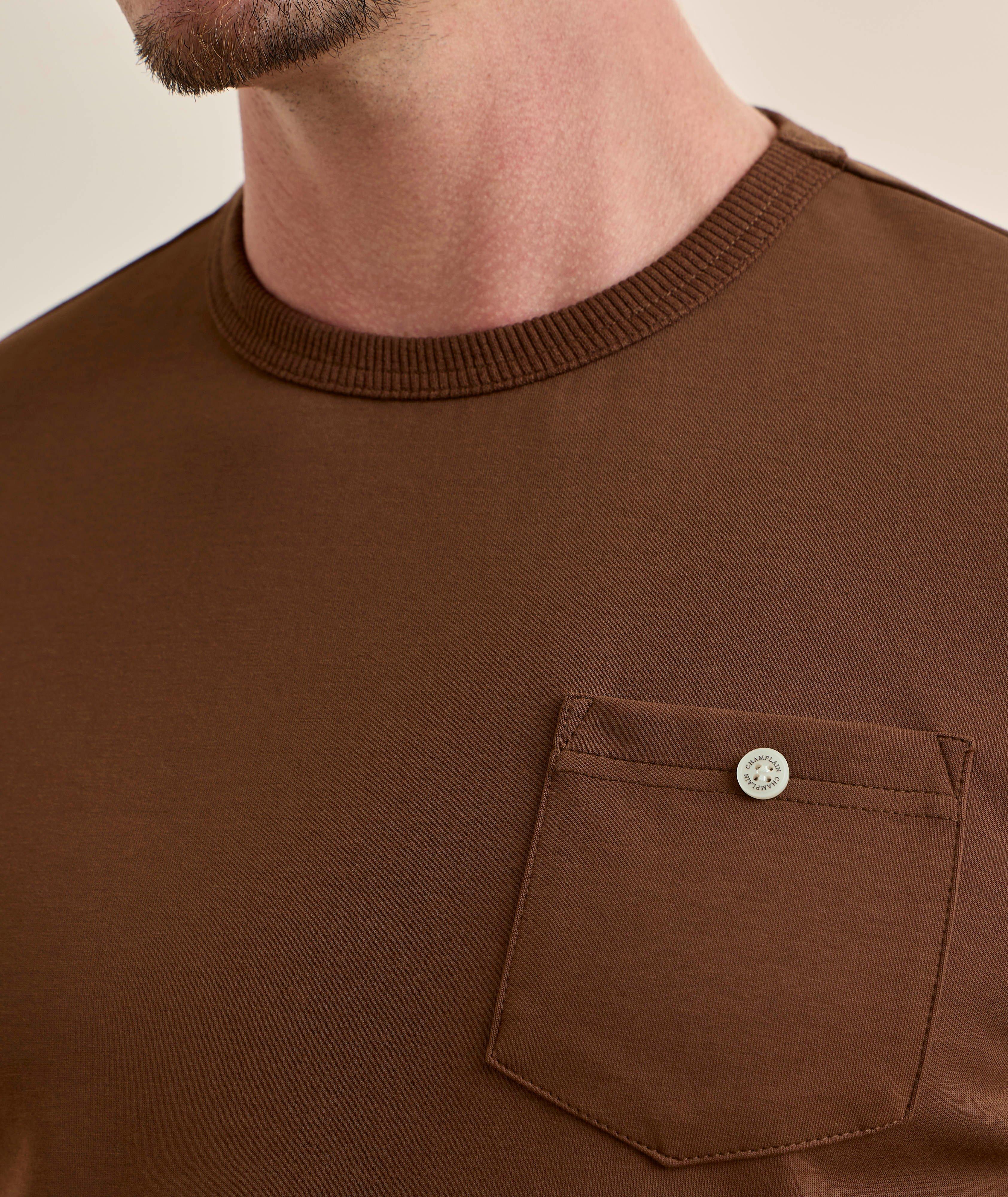 T-shirt poche boutonnée coton-mélange image 3