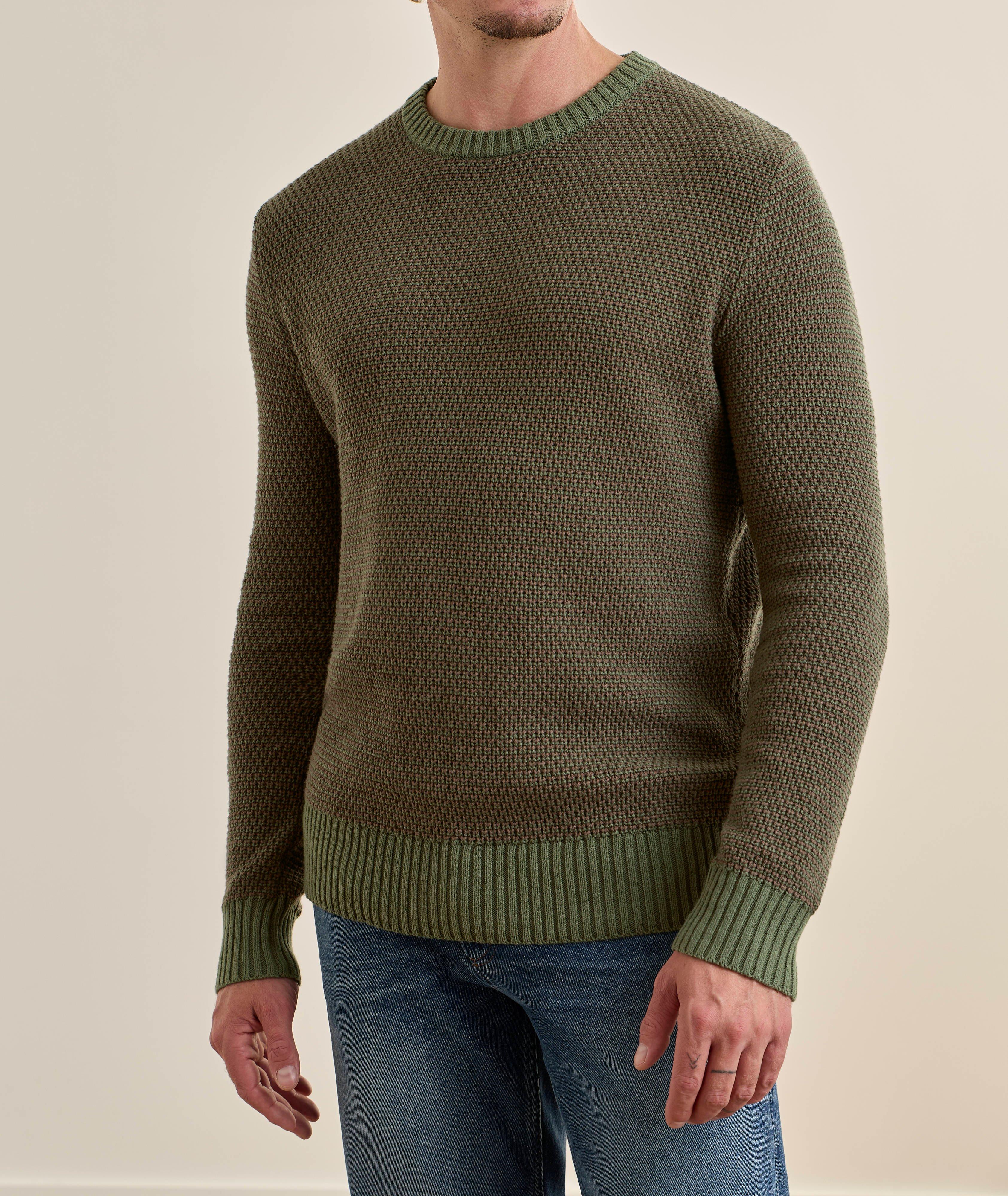 Pull encolure ronde tricot bicolore image 1