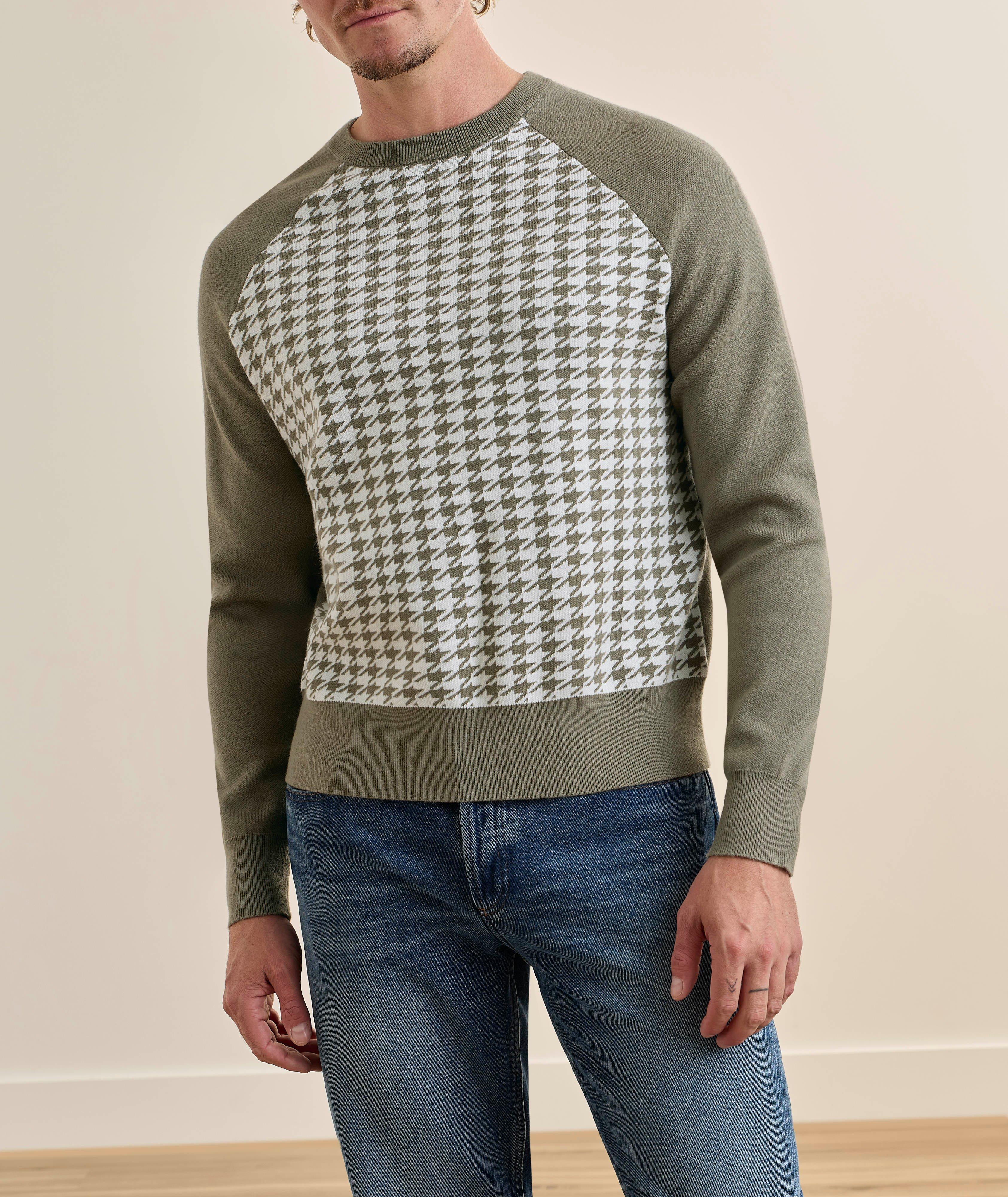 Pull raglan tricot pied-de-poule image 1