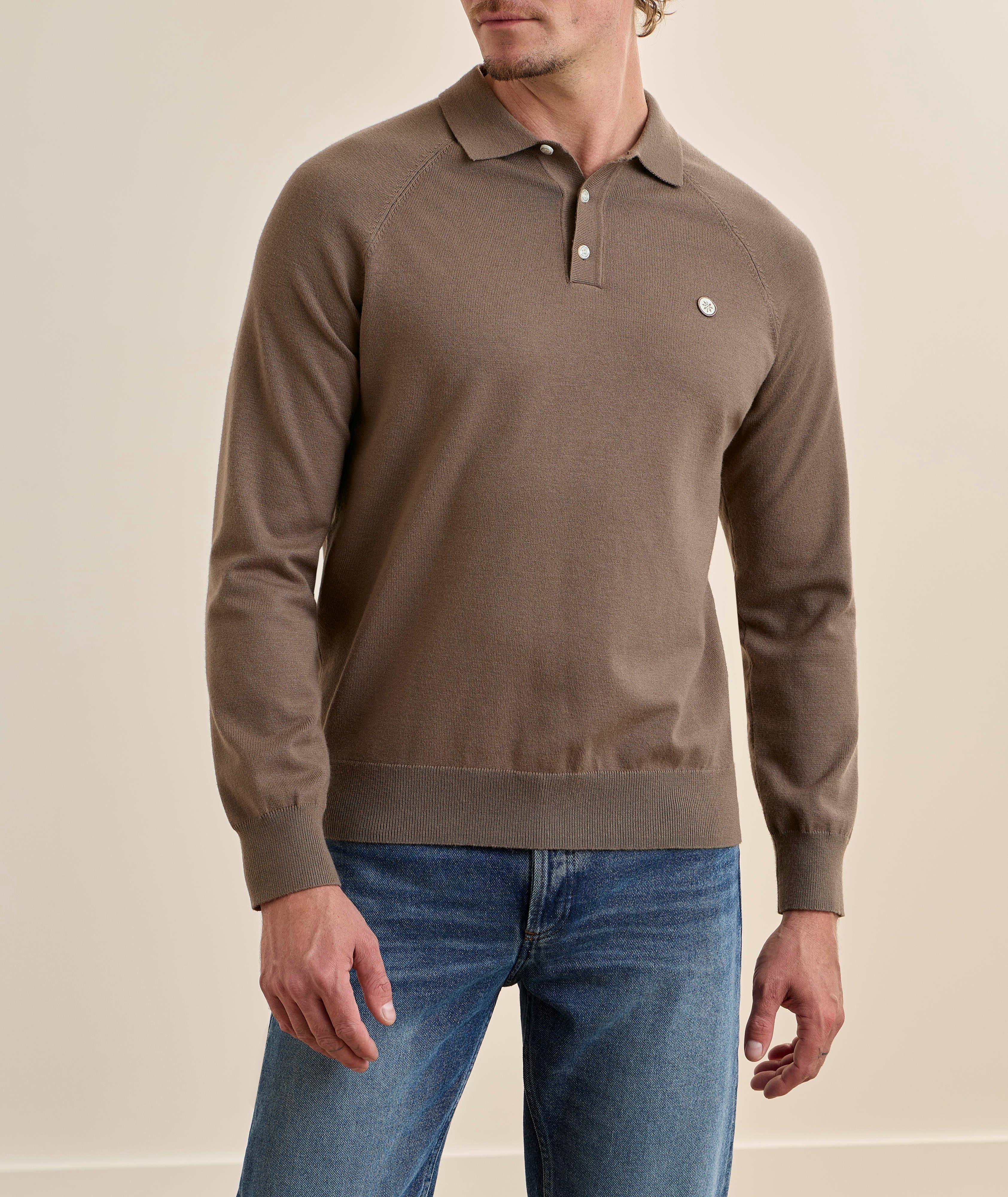 Polo tricot raglan manches-longues image 1